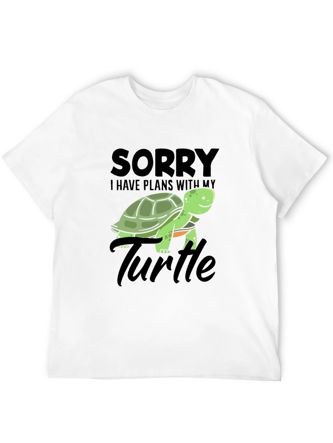 Black Sorry I Have Plans With My Turtle T-Shirt view 12