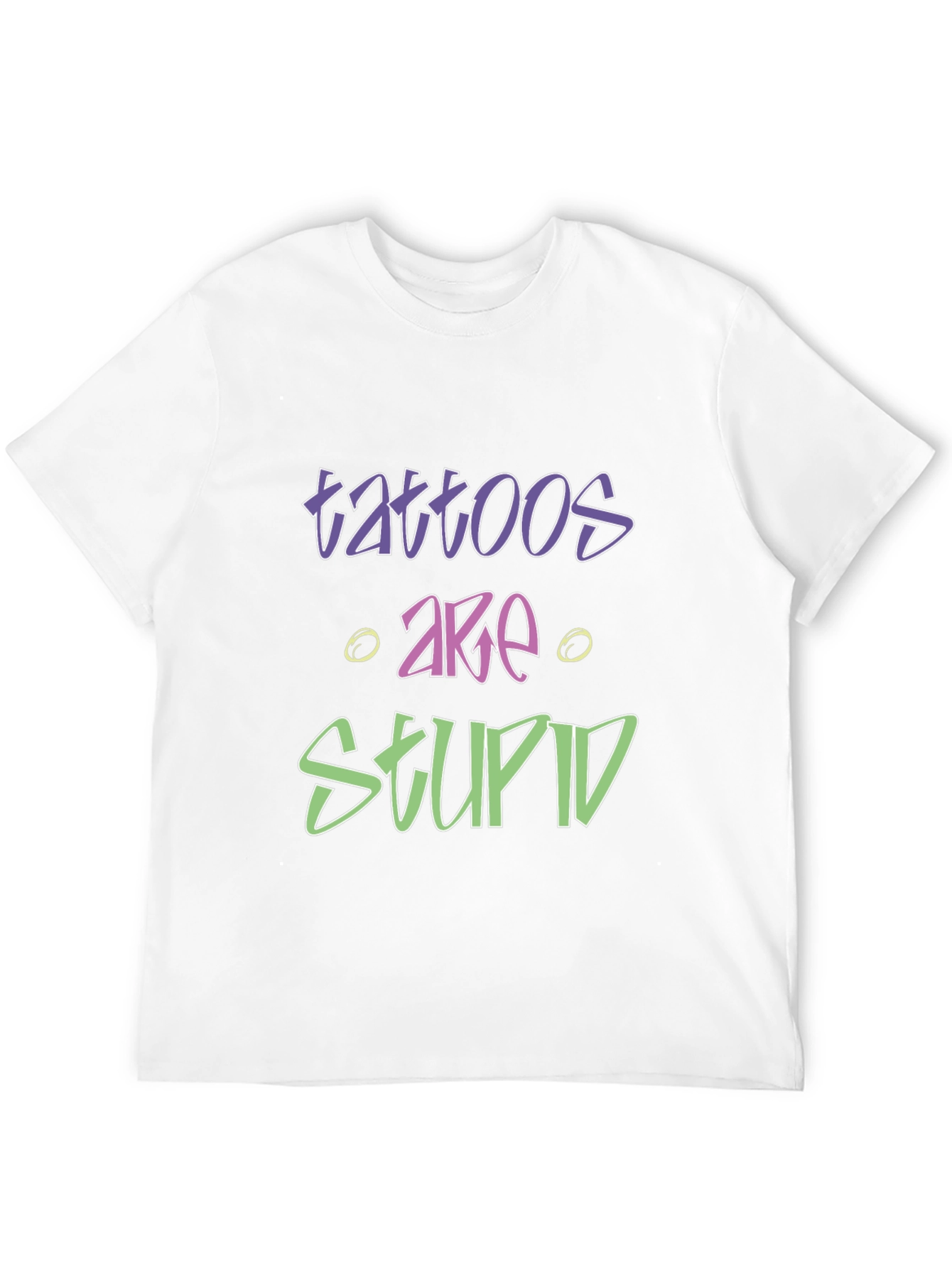 Black Tattoos Are Stupid Black Graphic Tee view 12