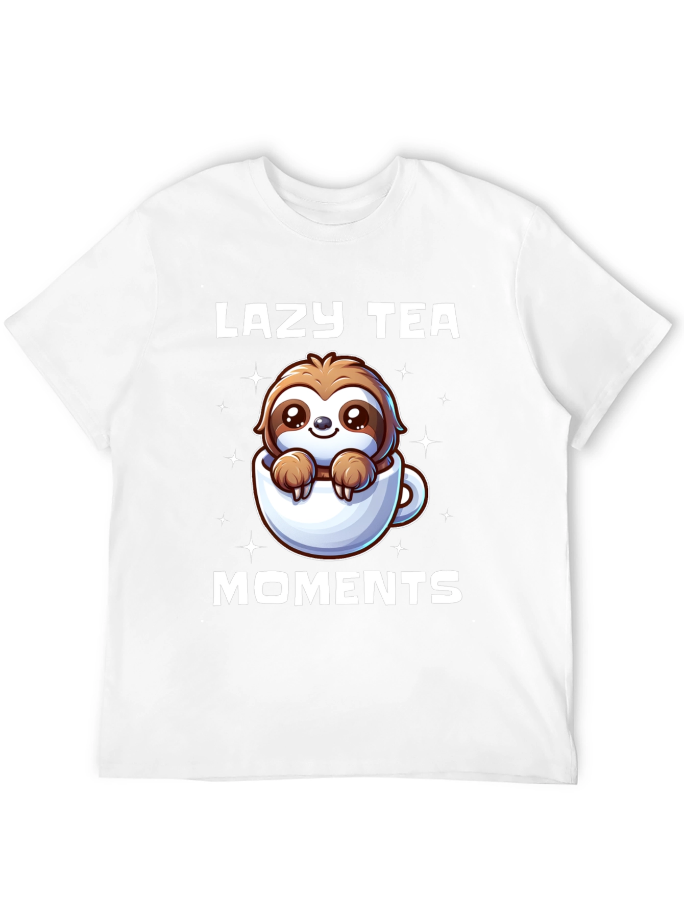 Black Lazy Tea Moments Sloth T-Shirt - Cute & Comfy view 12