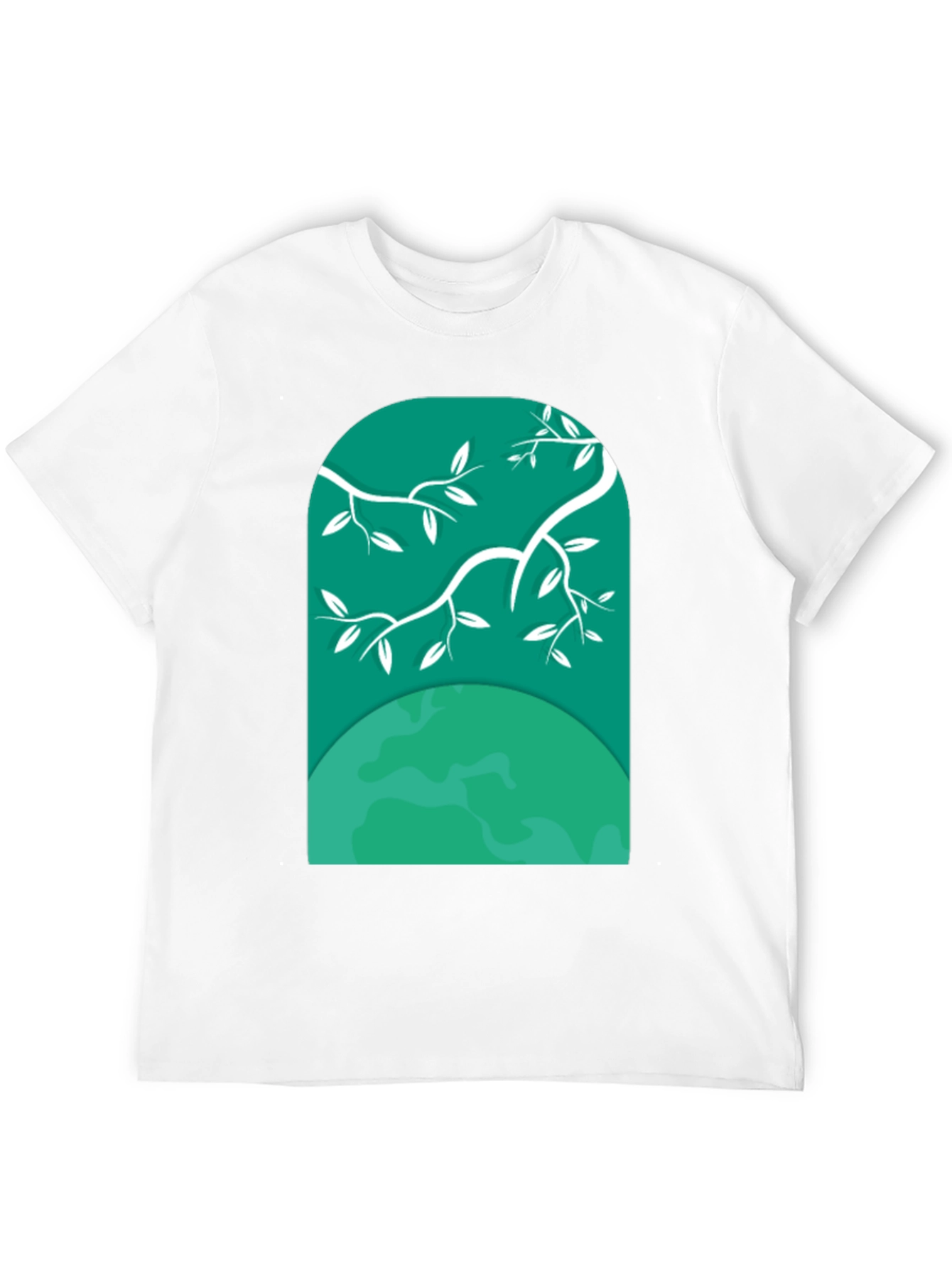 Black Nature Window Tee - Graphic Print Black T-Shirt view 12