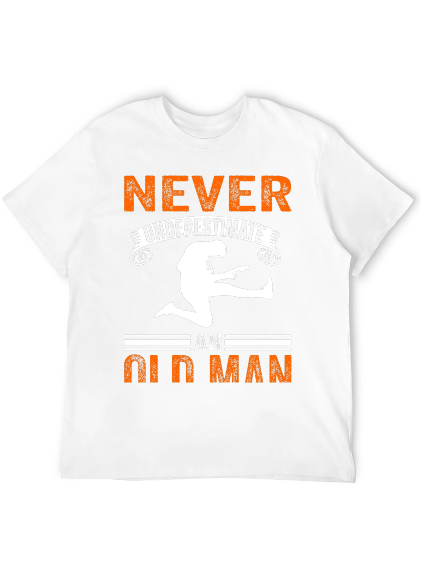 Black Never Underestimate Old Man Graphic Tee view 12