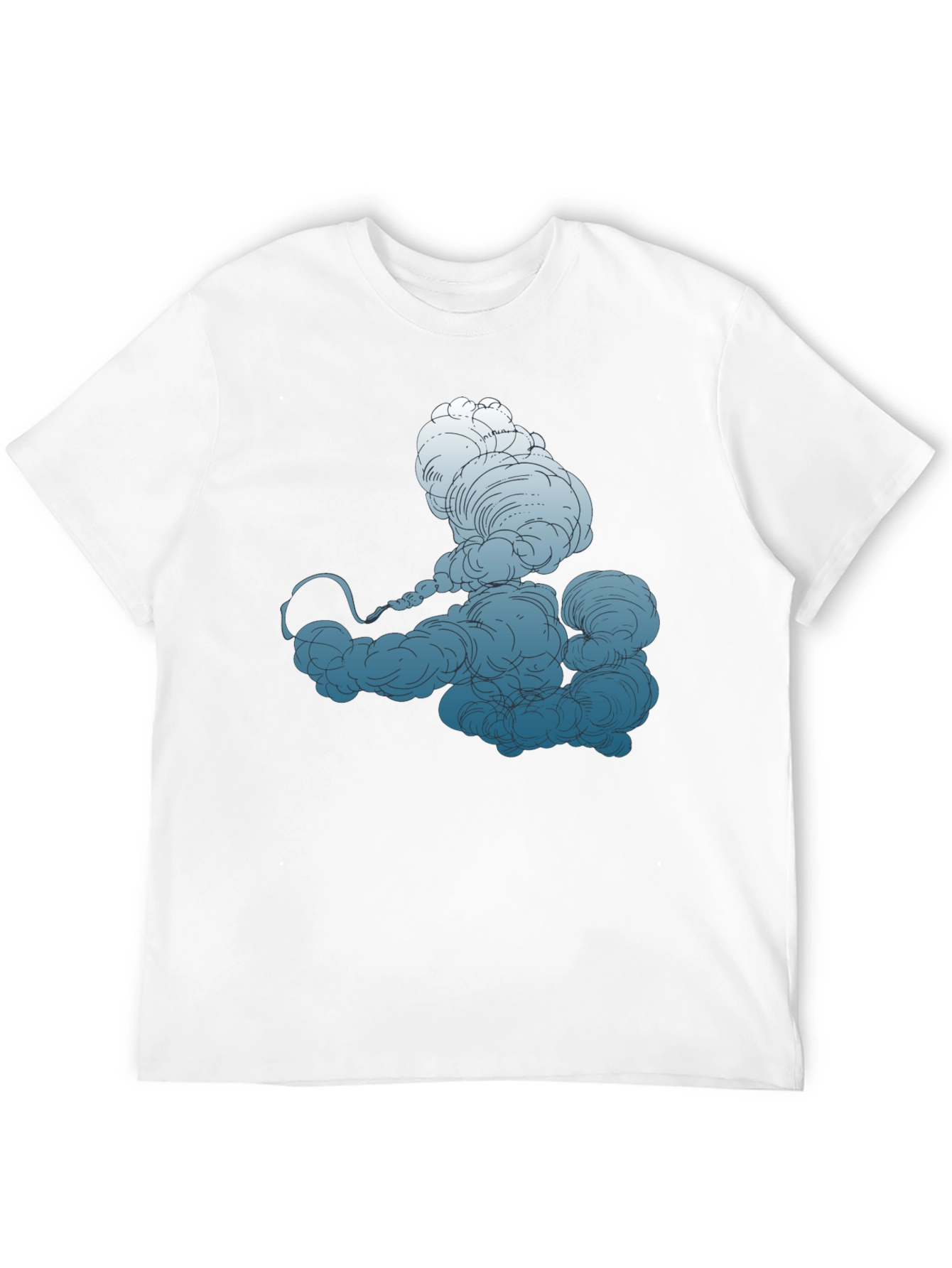 Black Smokey Cloud Graphic Tee - Cool Black T-Shirt view 12