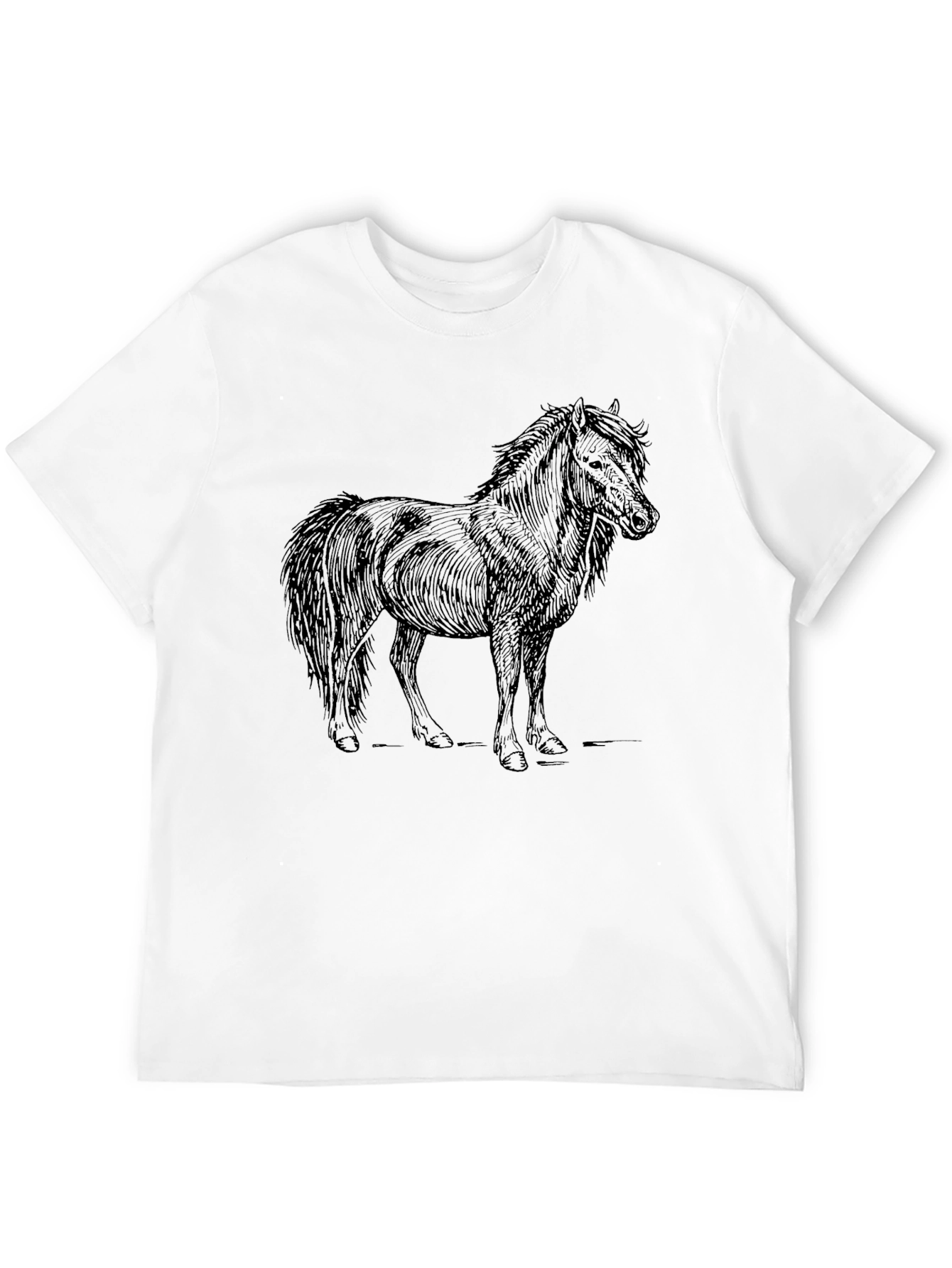 Black Black Horse Graphic Tee - Unisex Casual T-Shirt view 12