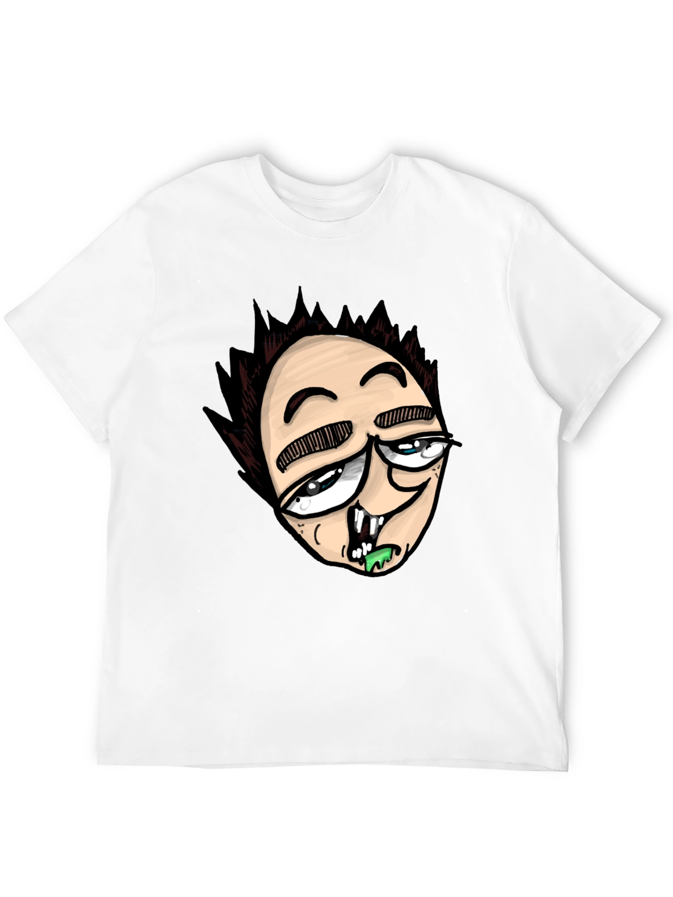 Black Cartoon Character Graphic Print Black T-Shirt view 12