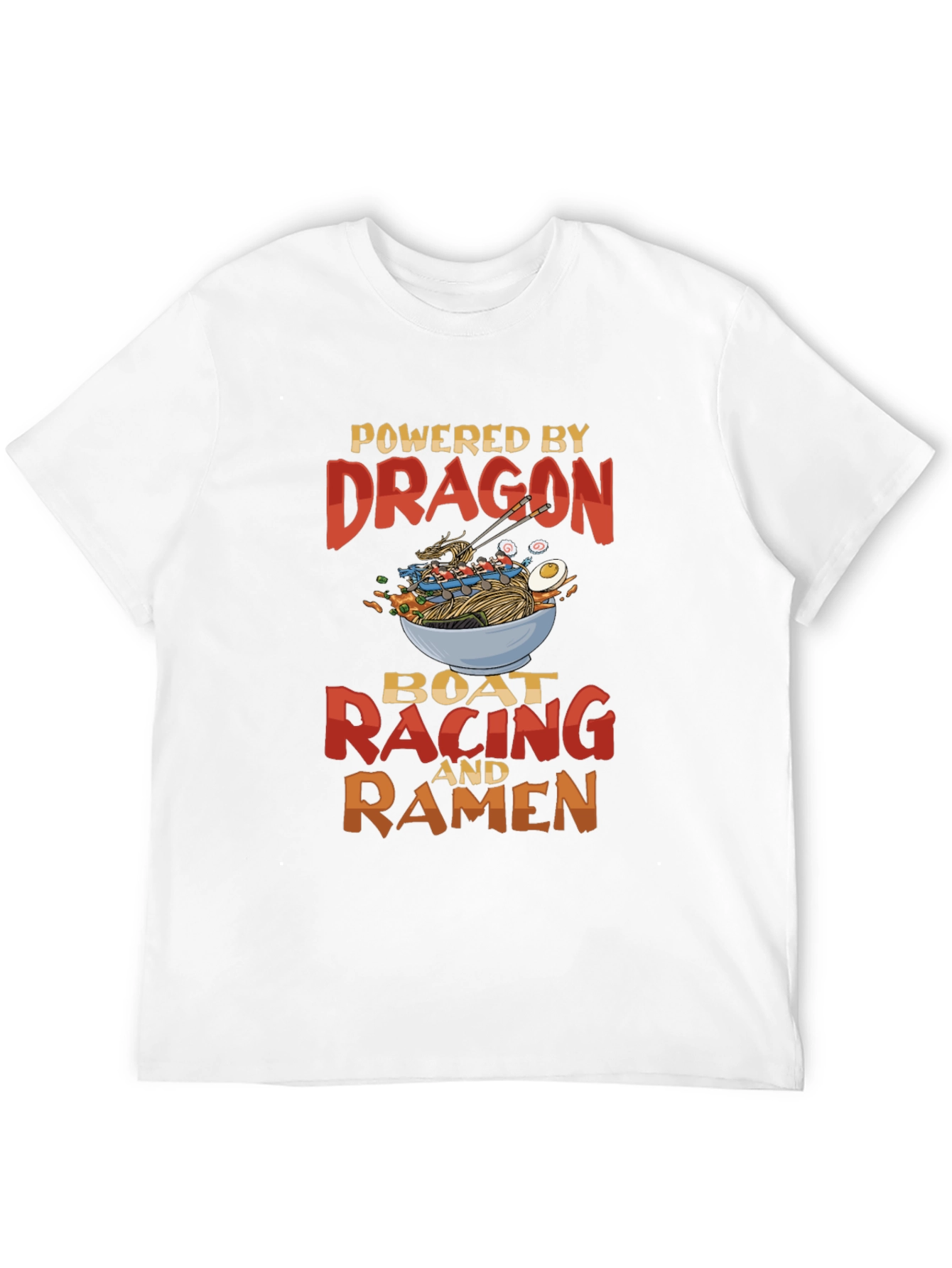 Black Dragon Boat Racing Ramen Graphic T-Shirt view 12