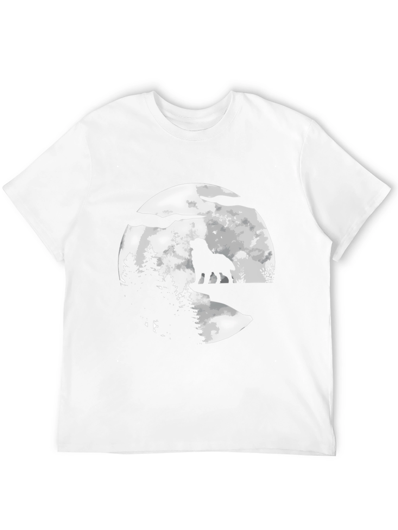 Black Wolf Moon Graphic Tee - Nature Lover's Black T-Shirt view 12