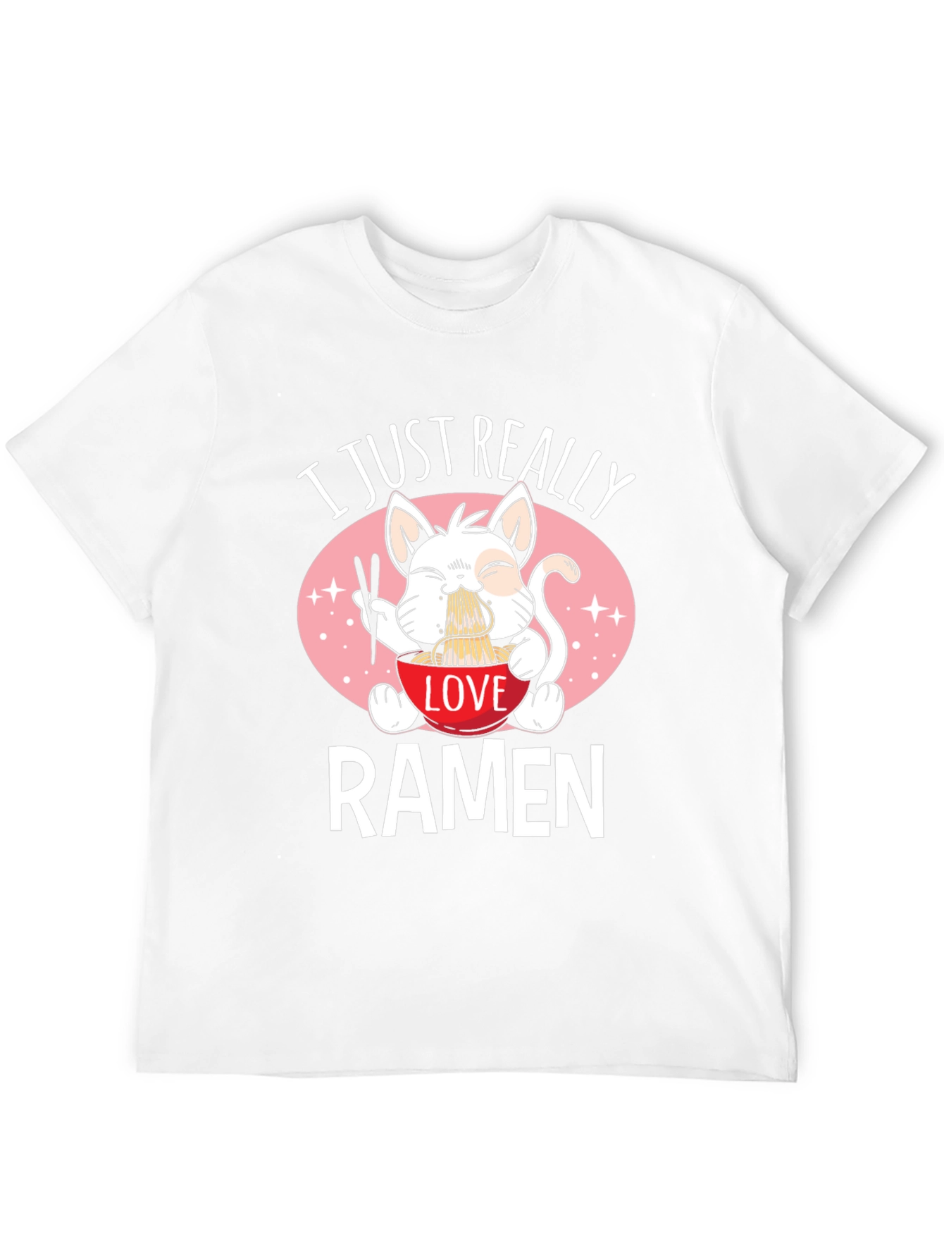 Black I Just Really Love Ramen Black T-Shirt view 12