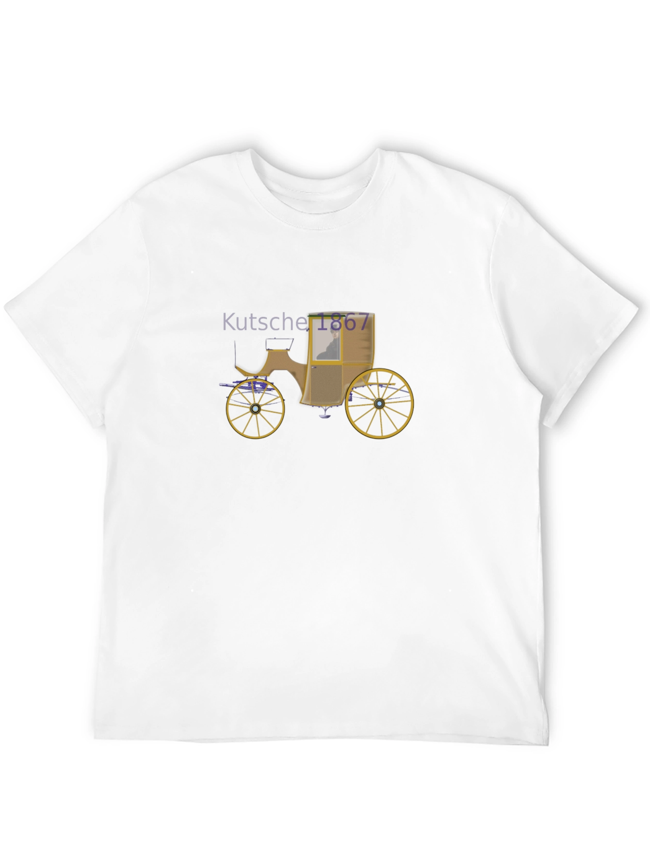 Black Vintage Carriage Graphic Tee - Classic Style view 12