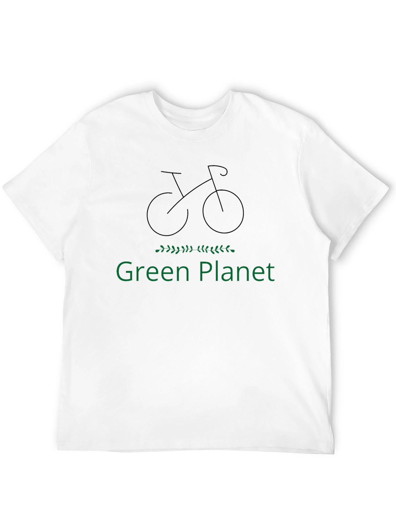 Black Green Planet Bike T-Shirt - Eco-Friendly Design view 12