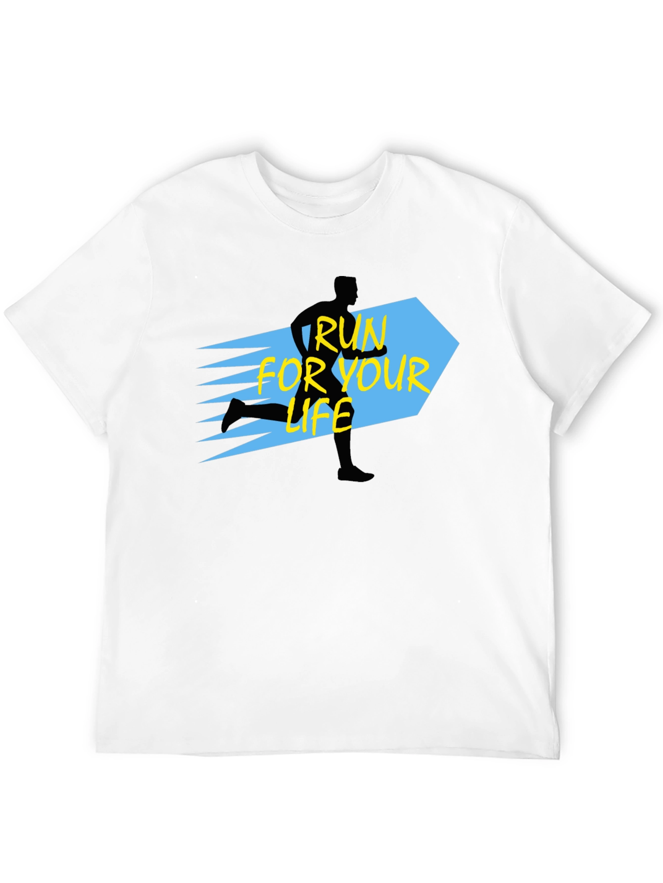 Black Run For Your Life Black Graphic Tee view 12