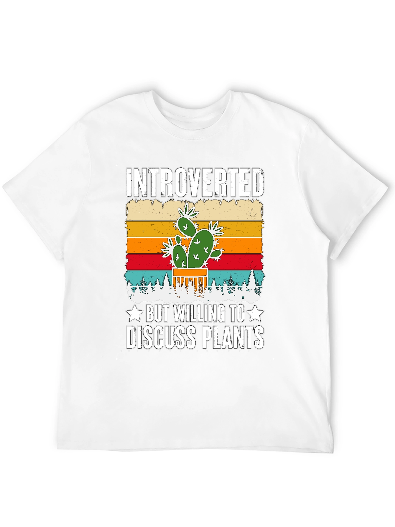 Black Introverted Plant Lover Graphic T-Shirt view 12