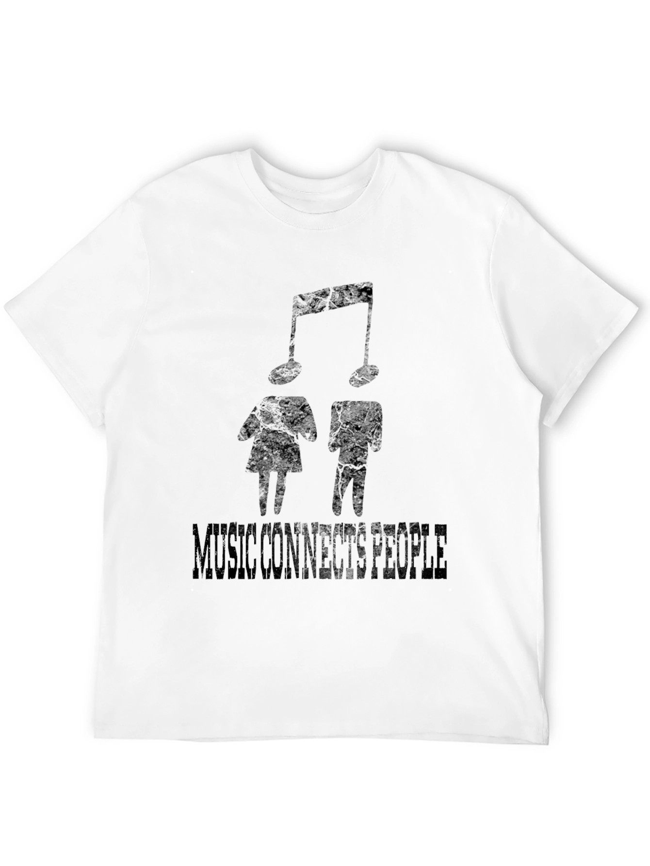 Black Music Connects People Black Graphic T-Shirt view 12