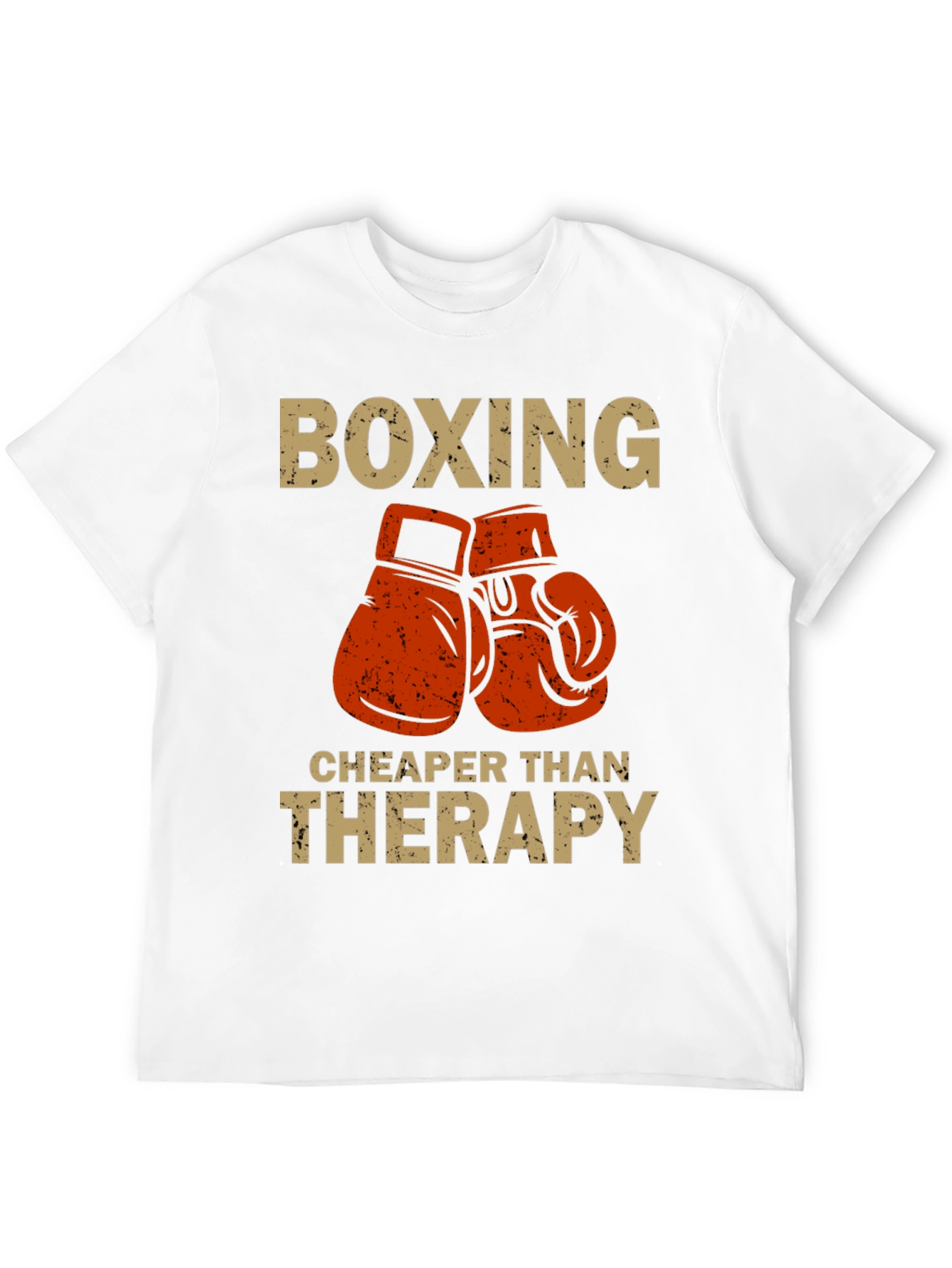 Black Boxing Cheaper Than Therapy T-Shirt view 12