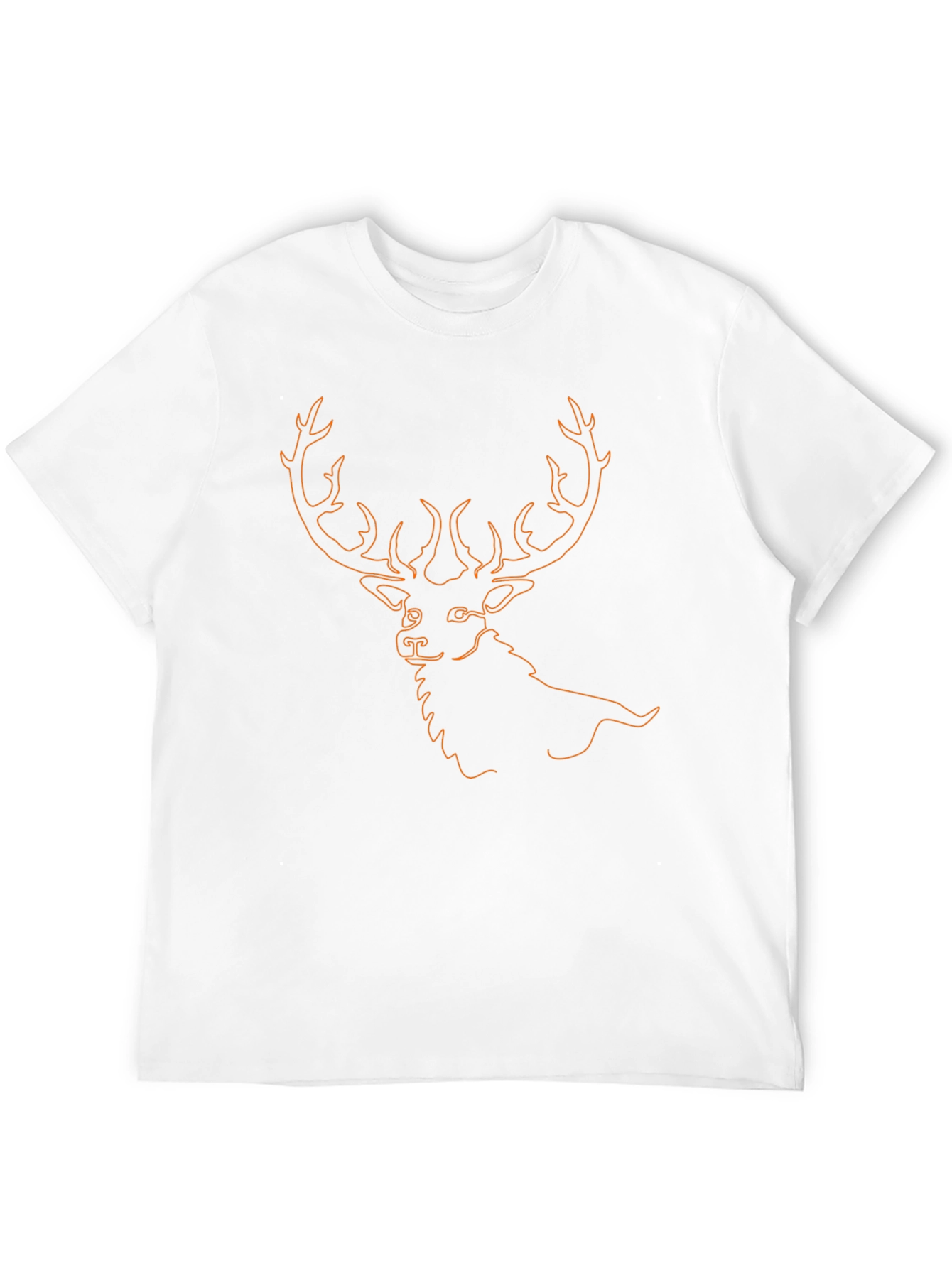 Black Deer Outline Graphic Tee - Black Crew Neck view 12