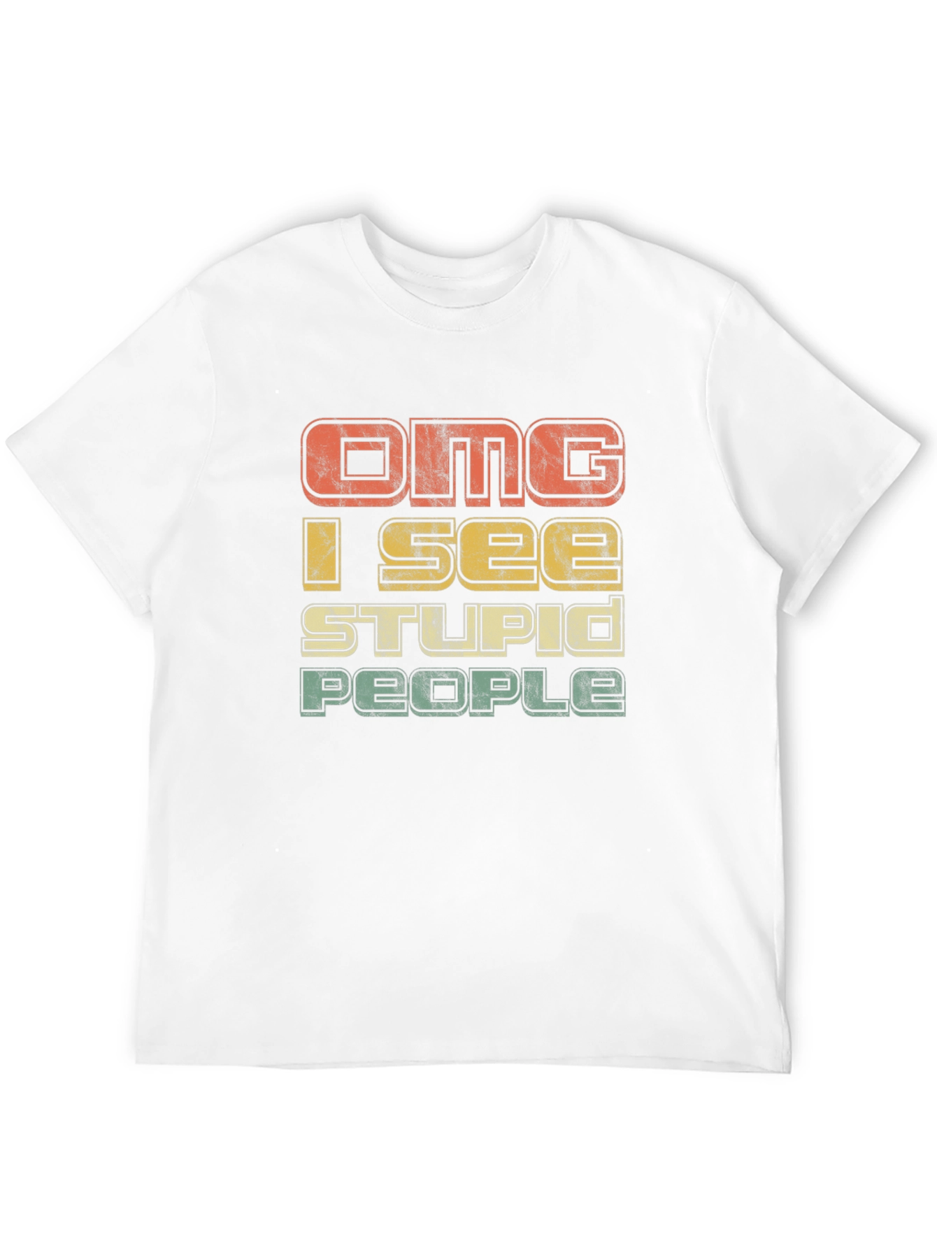 Black OMG I See Stupid People Graphic T-Shirt view 12