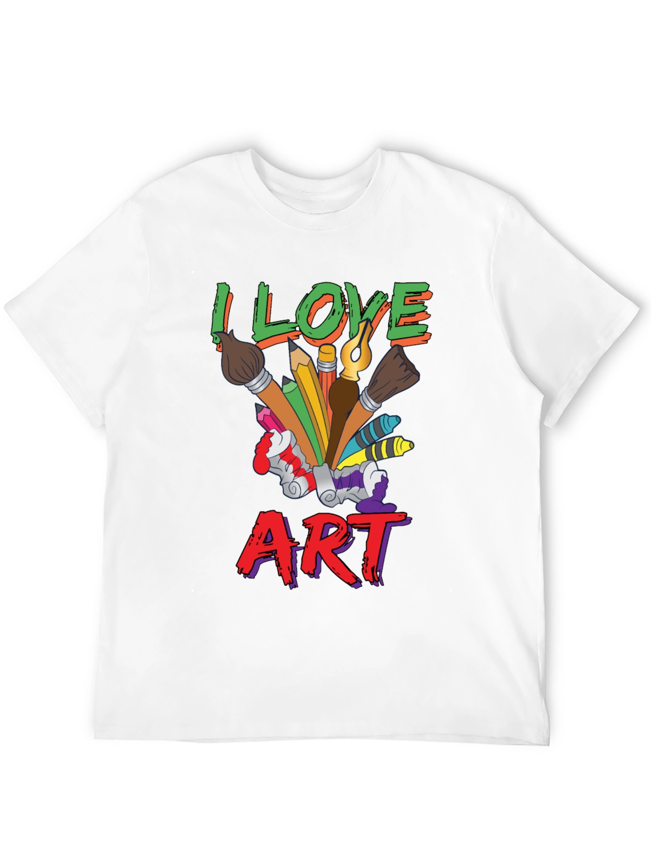 I Love Art T-Shirt, Artist Graphic Tee - 12