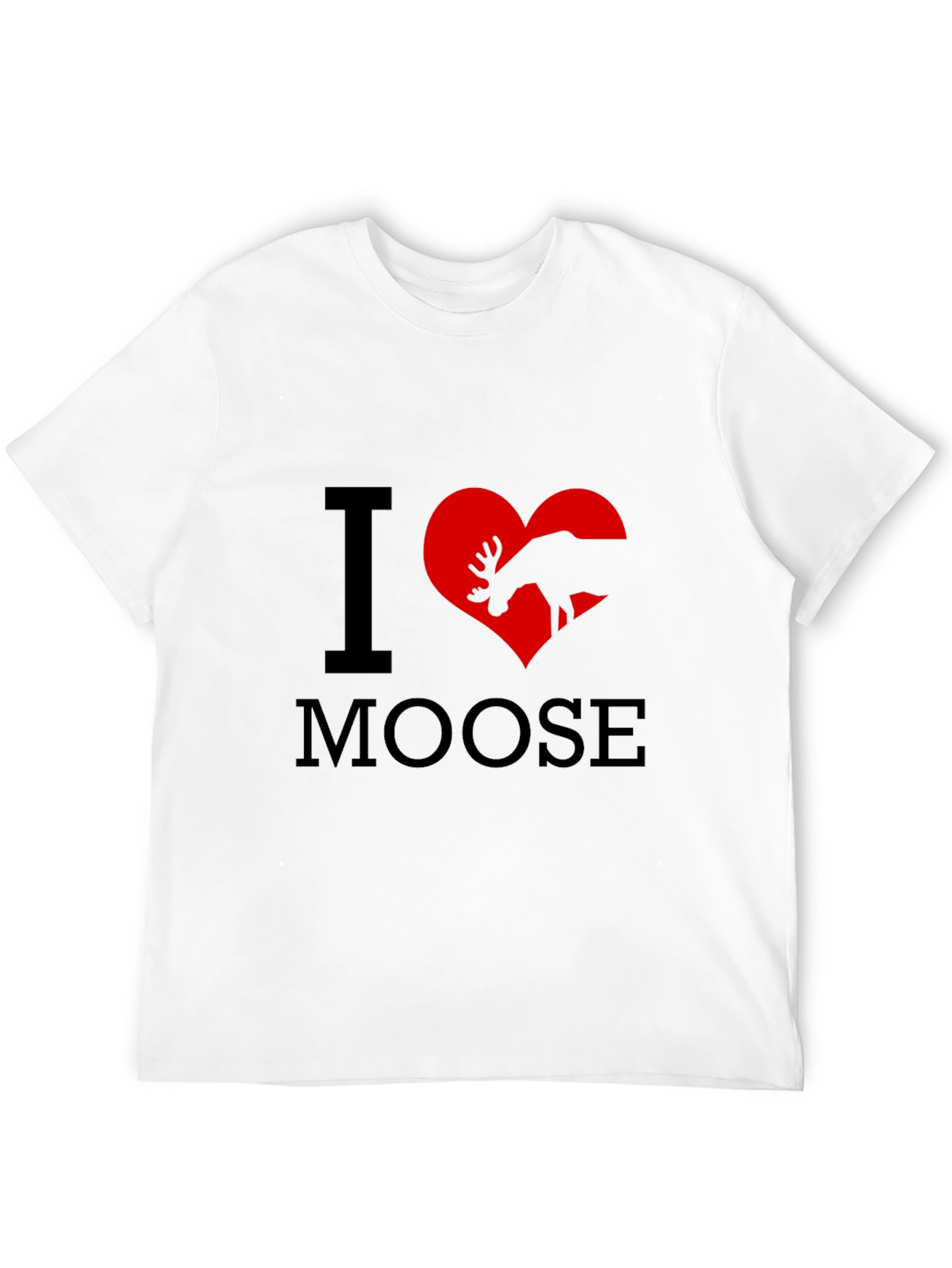 Black I Love Moose Graphic Tee - Black view 12