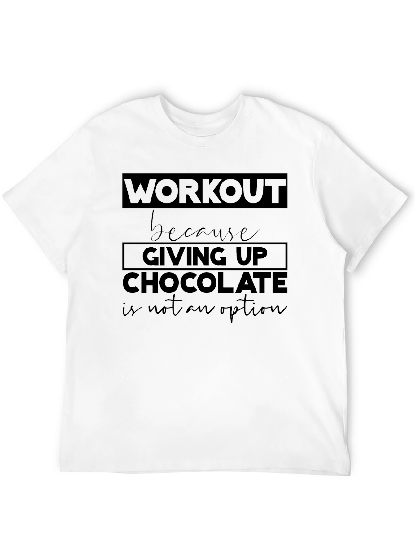 Black Workout for Chocolate Men's Black T-Shirt view 12