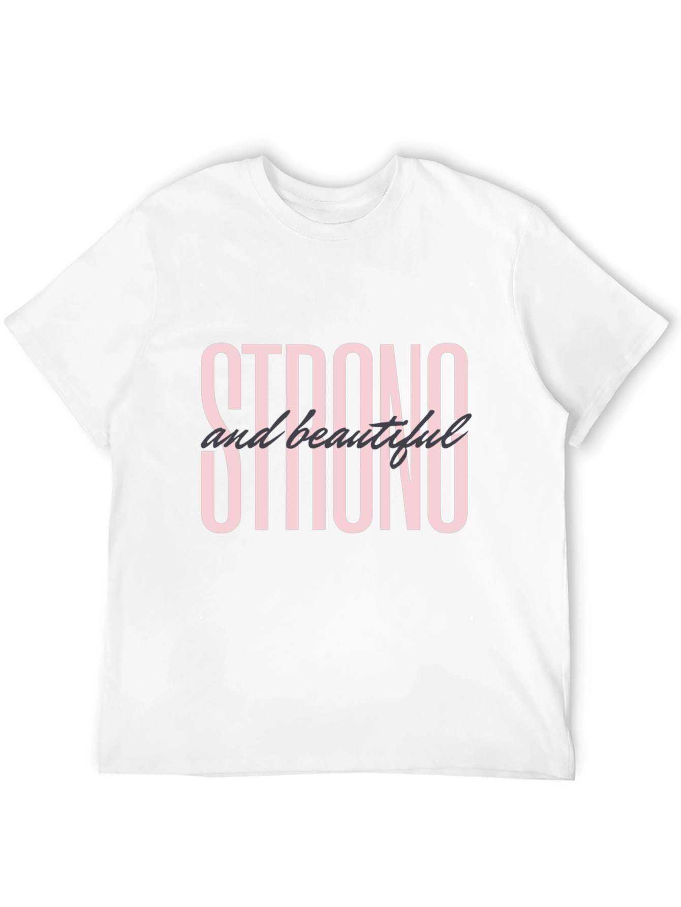 Black Strong & Beautiful Graphic Tee - Black Cotton view 12