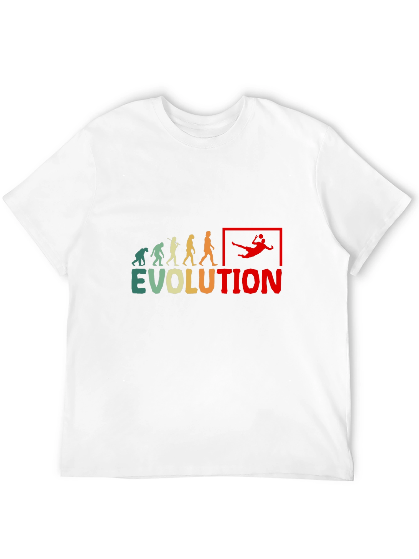 Black Evolution Handball Graphic Tee - Funny Sports T-Shirt view 12