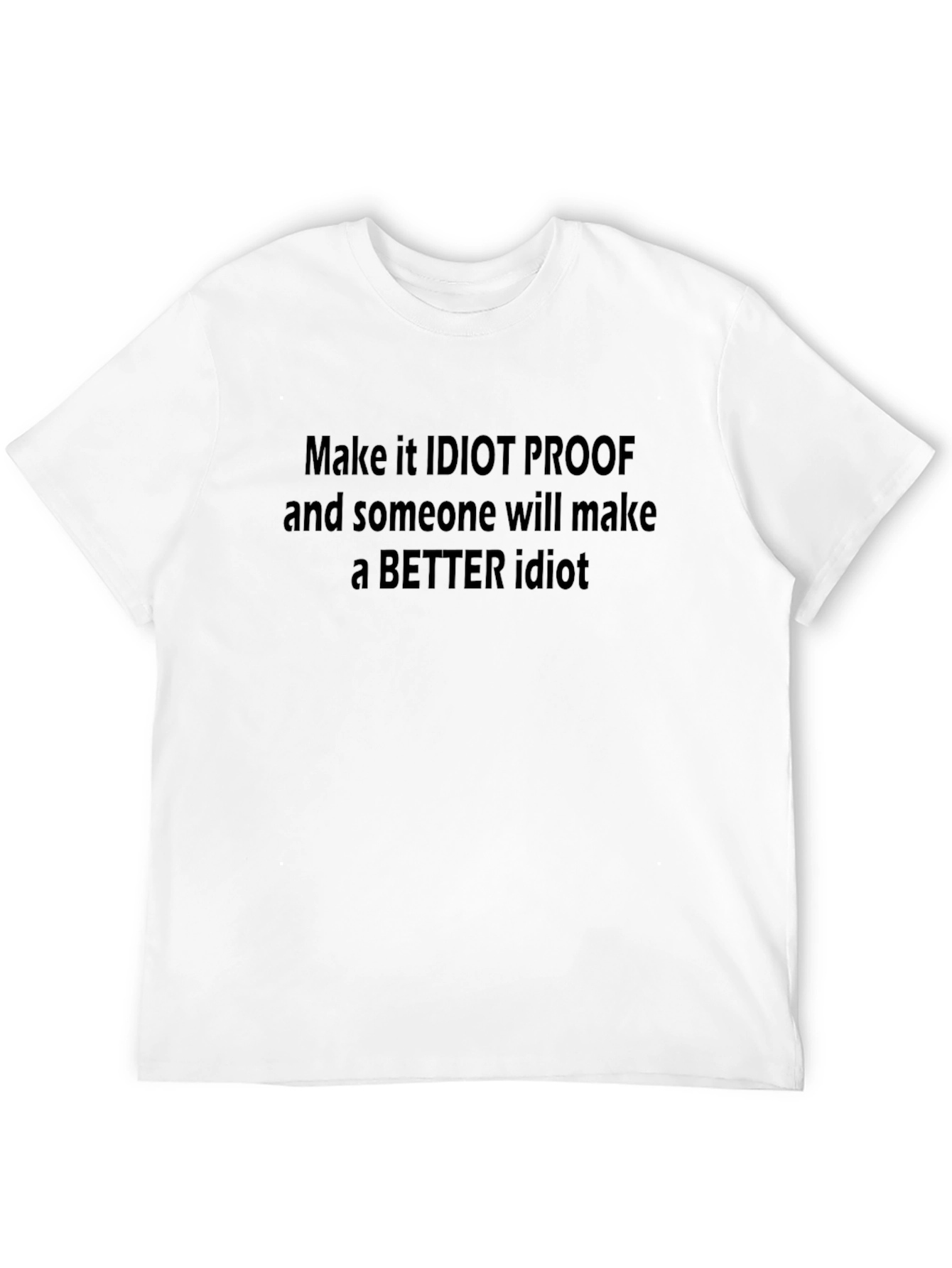Black Idiot Proof Statement Graphic Tee view 12