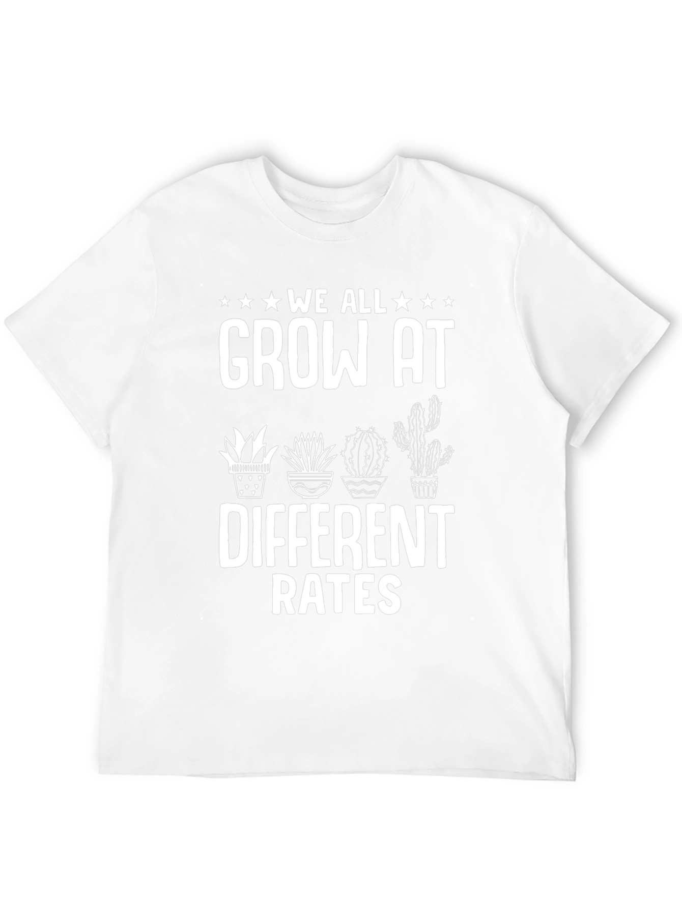 Black We All Grow At Different Rates Graphic T-Shirt view 12