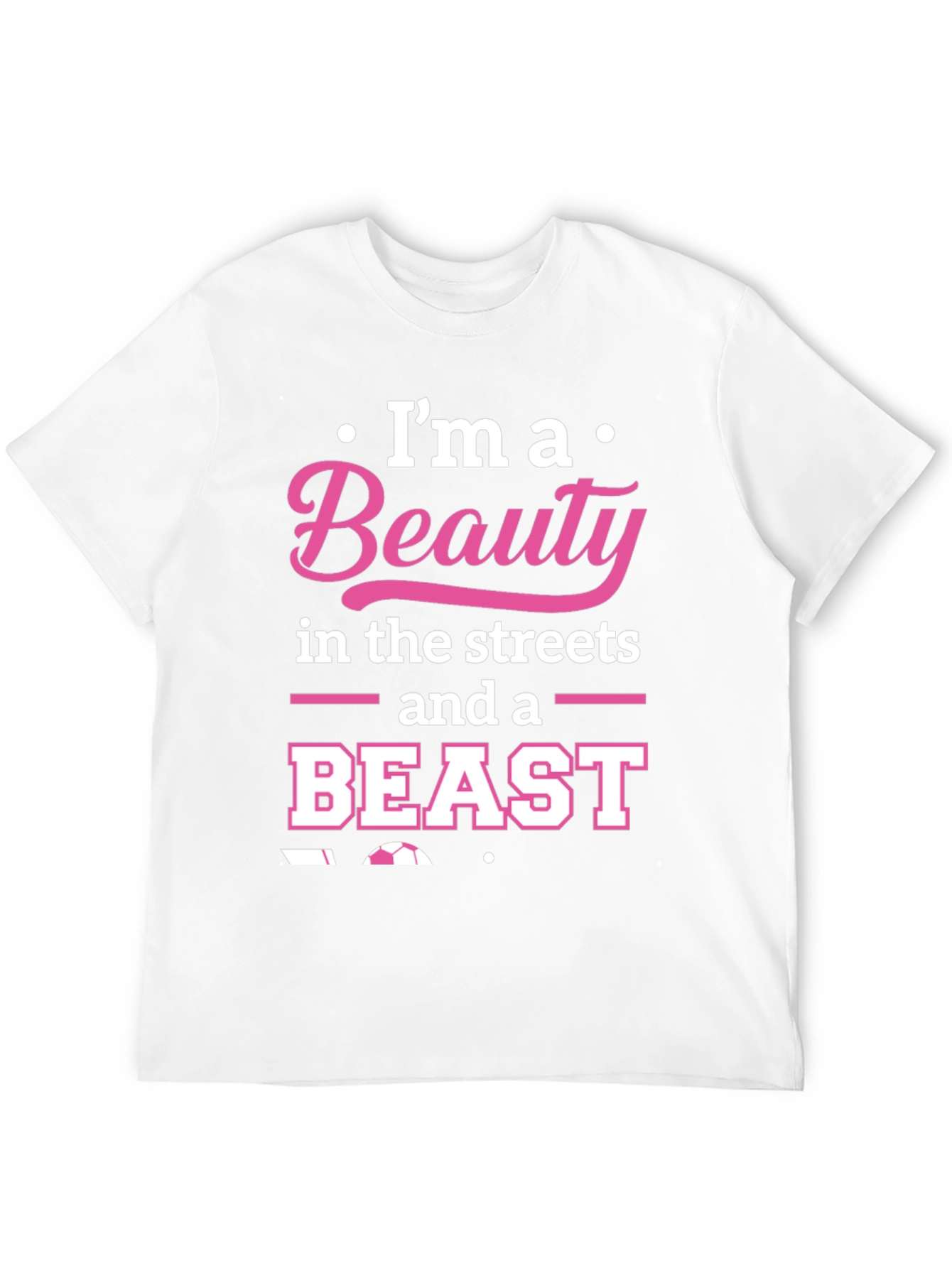 Black Beauty and Beast Soccer T-Shirt - Black Graphic Tee view 12