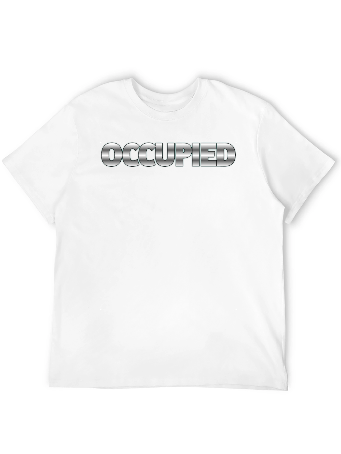 Black Occupied Graphic Print Crew Neck T-Shirt view 12
