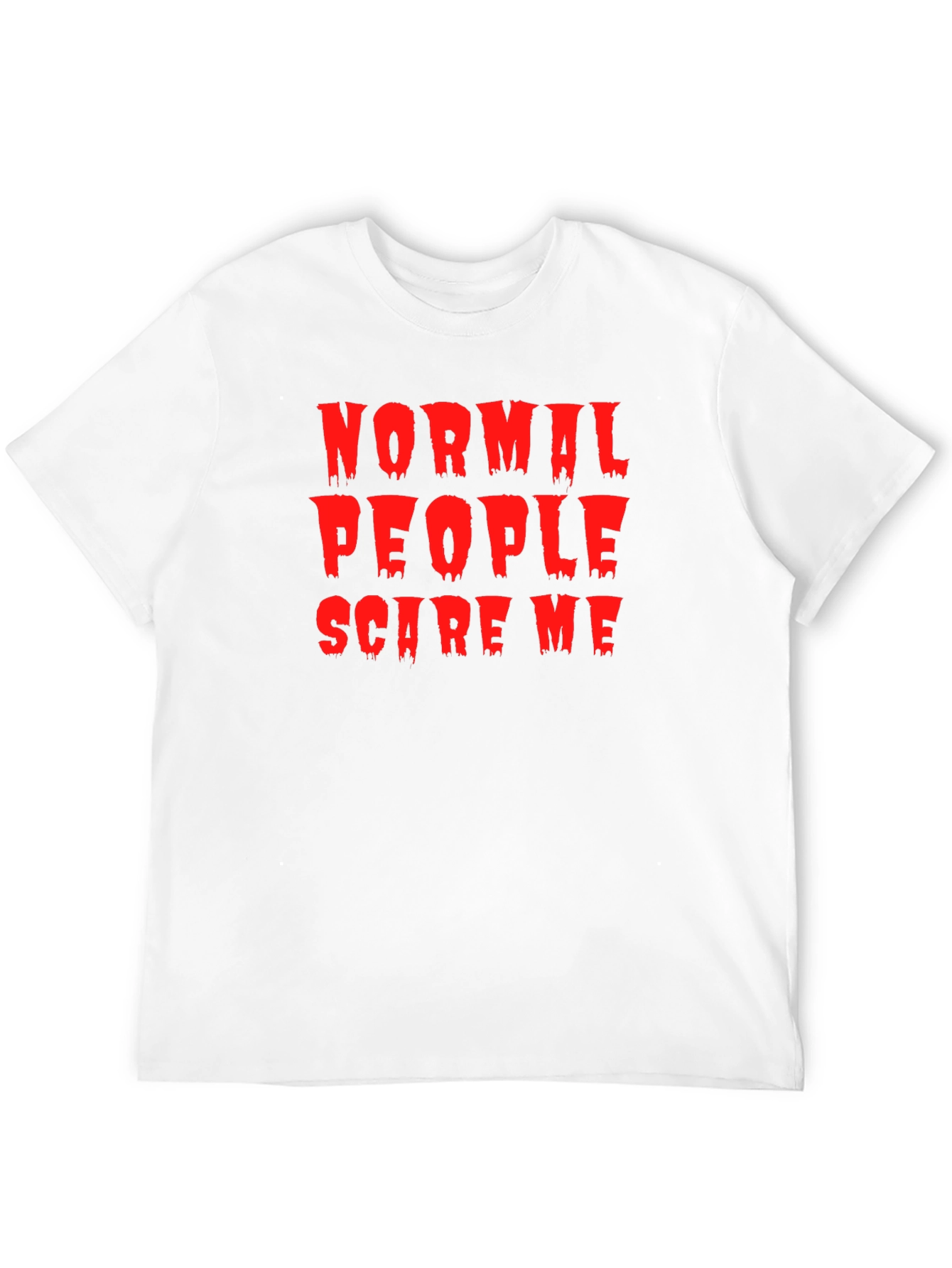 Black Normal People Scare Me T-Shirt - Halloween Tee view 12