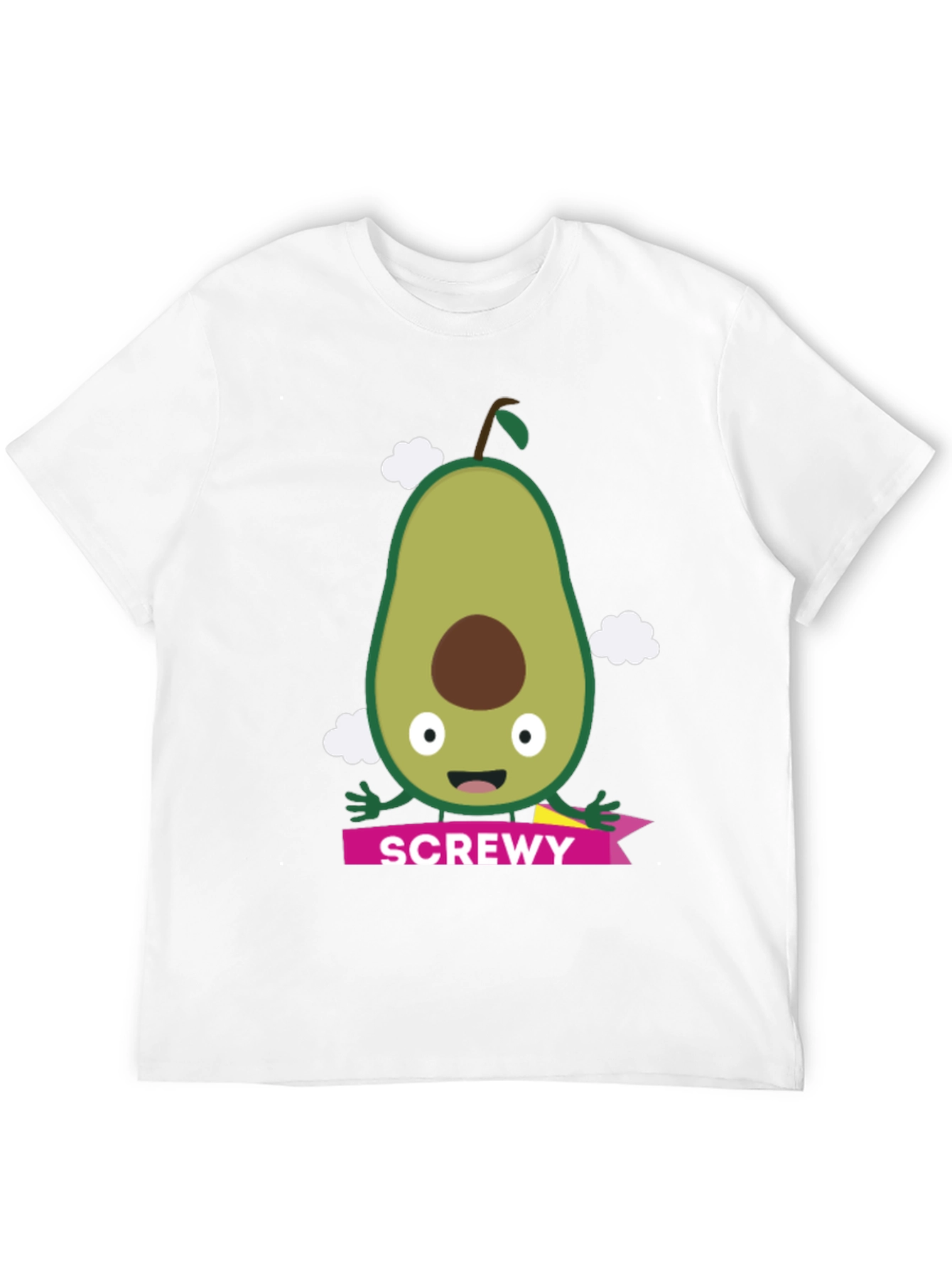 Black Funny Avocado "SCREWY" T-Shirt view 12