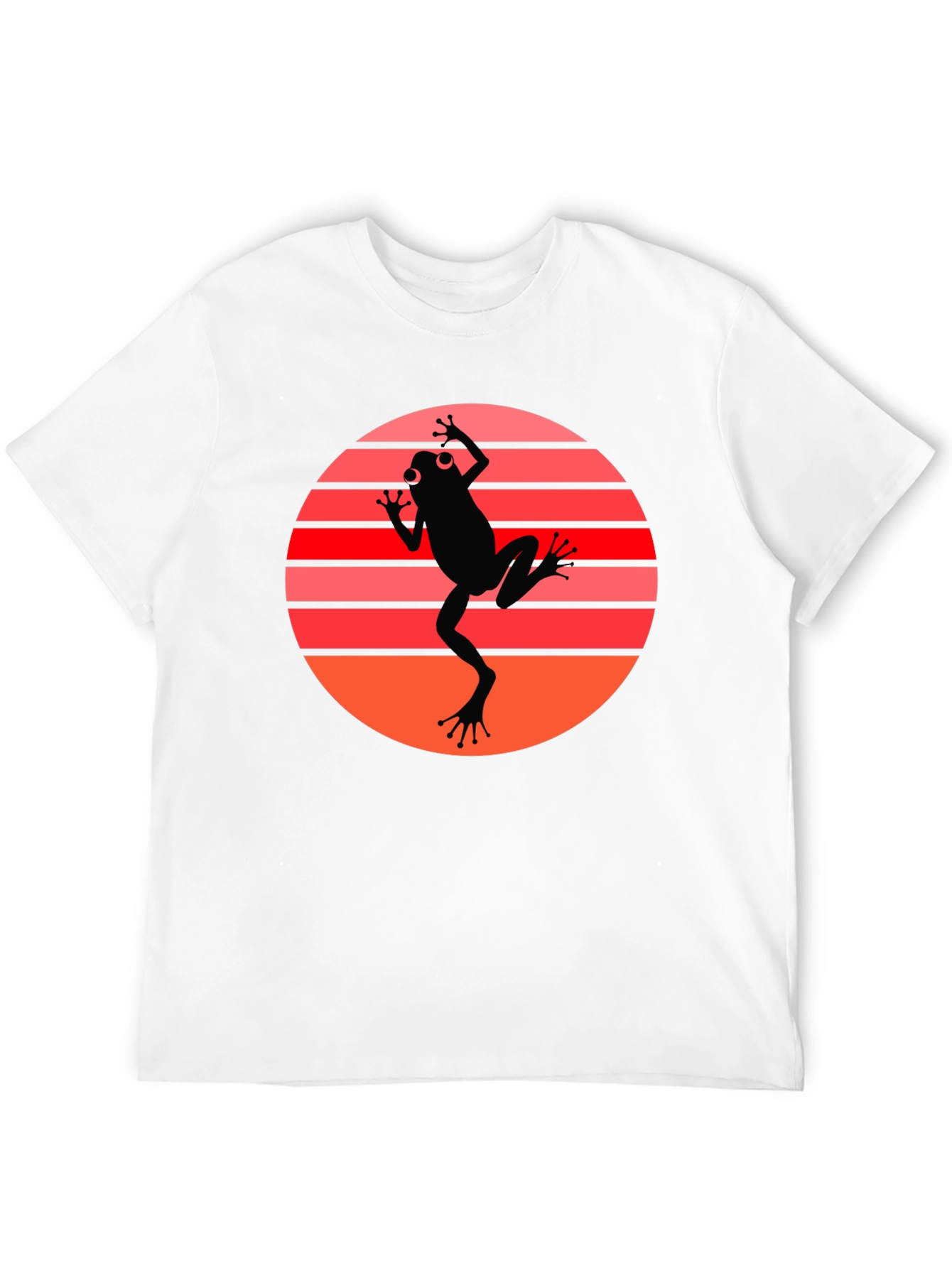 Black Frog Sunset Graphic Tee - Cool Retro Style view 12