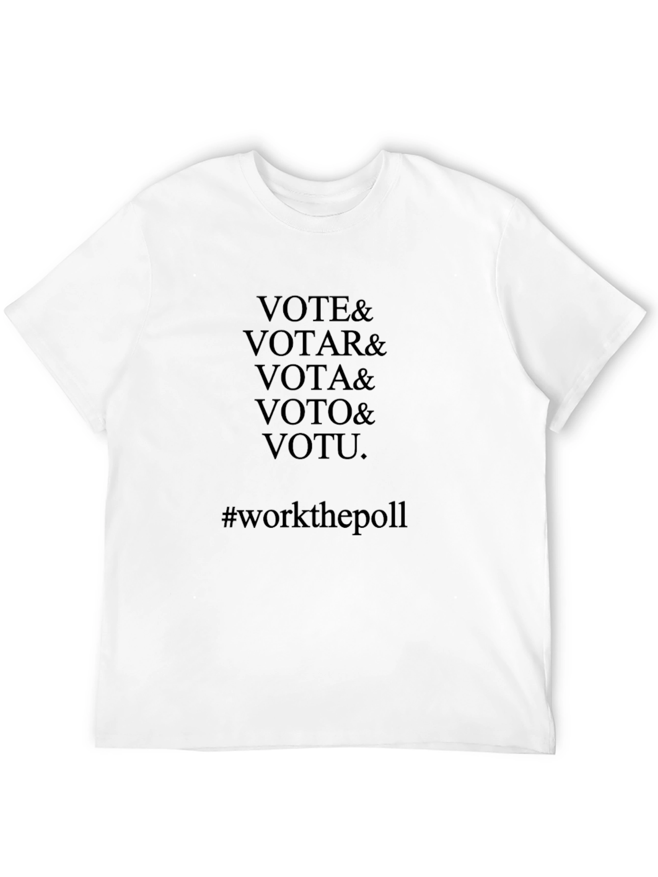 Black Vote in Multiple Languages Black Graphic Tee view 12