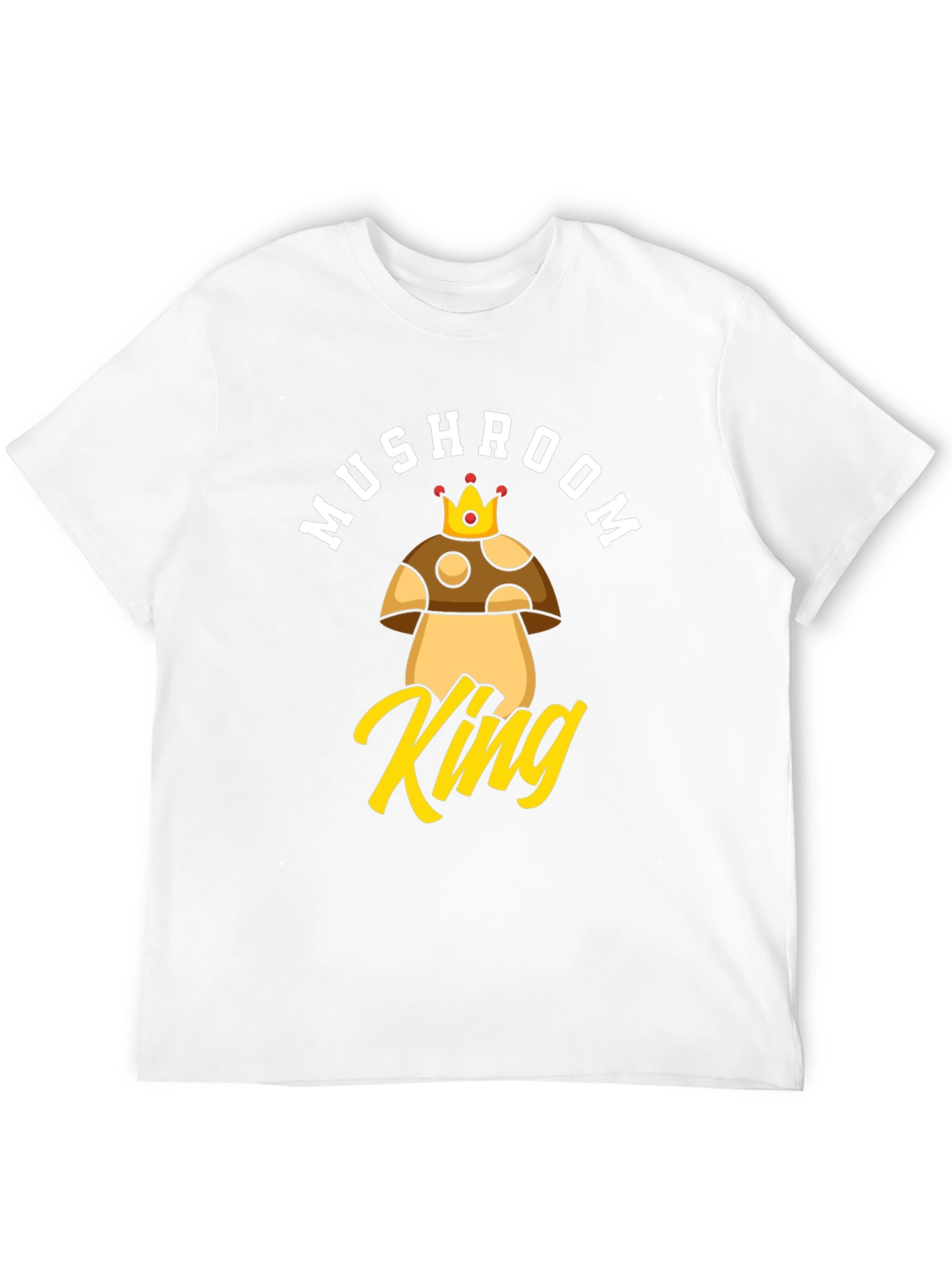 Black Mushroom King Graphic T-Shirt - Funny Novelty Tee view 12