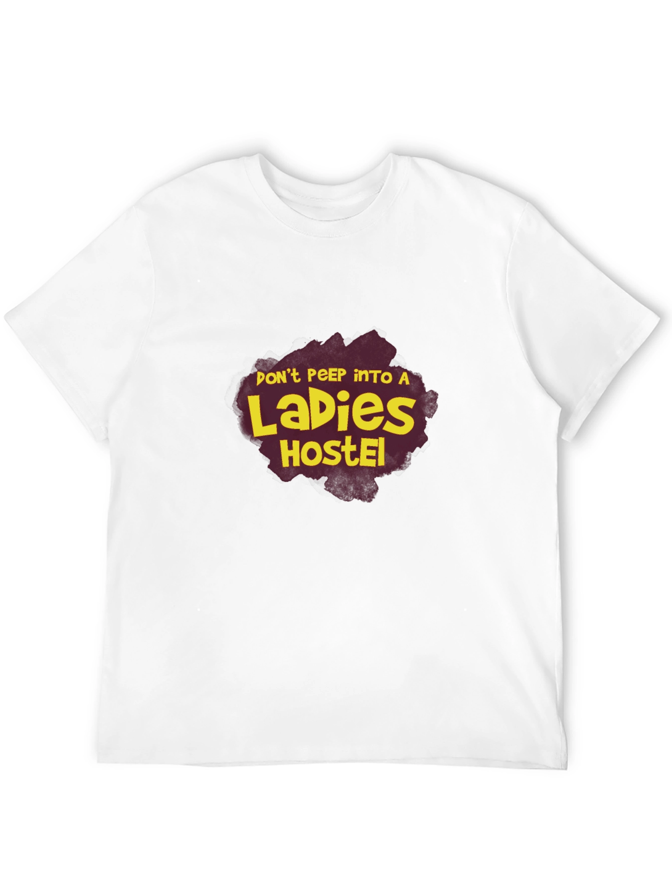 Black Don't Peep Ladies Hostel Graphic Tee view 12