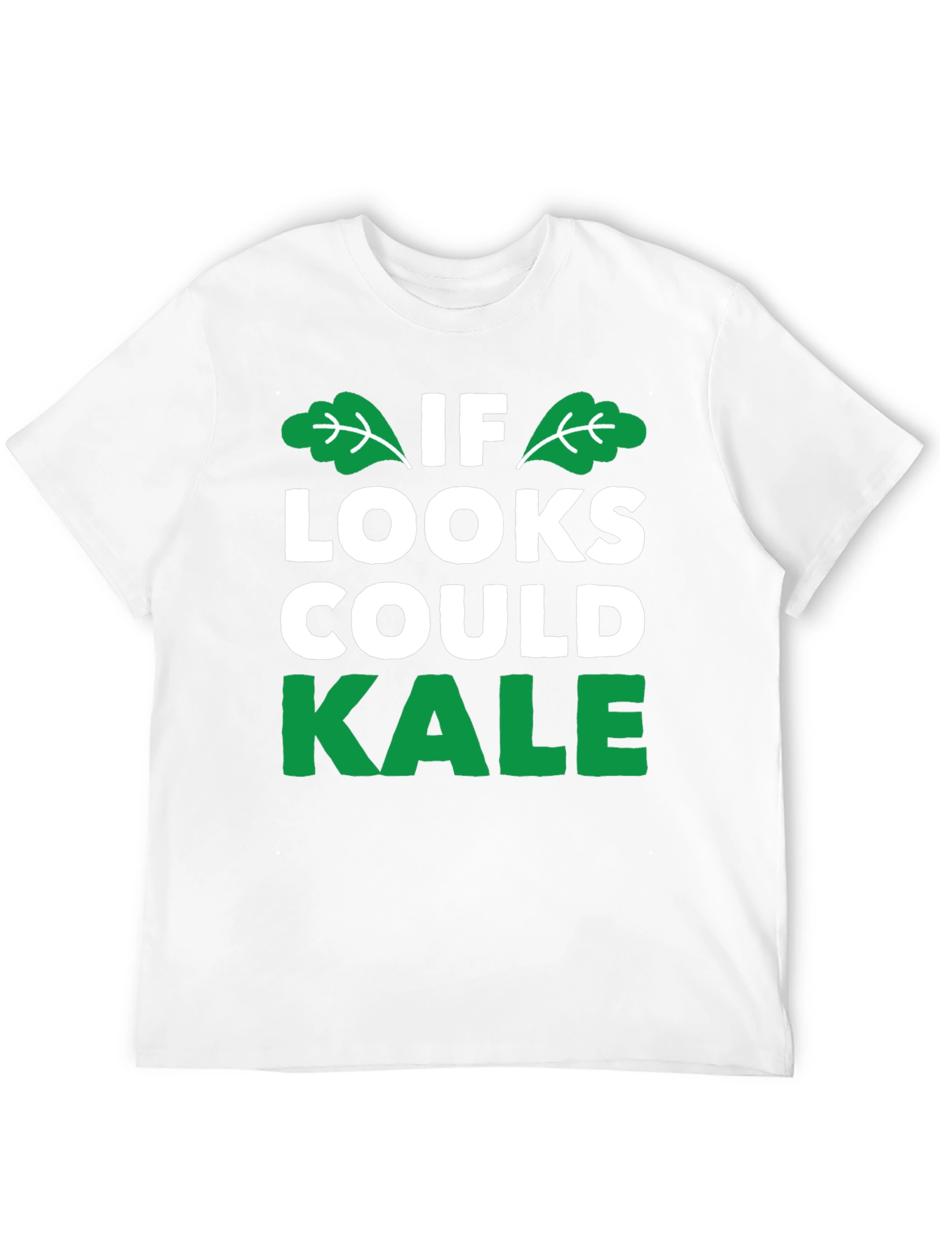 Black Funny Vegan T-Shirt: If Looks Could Kale view 12