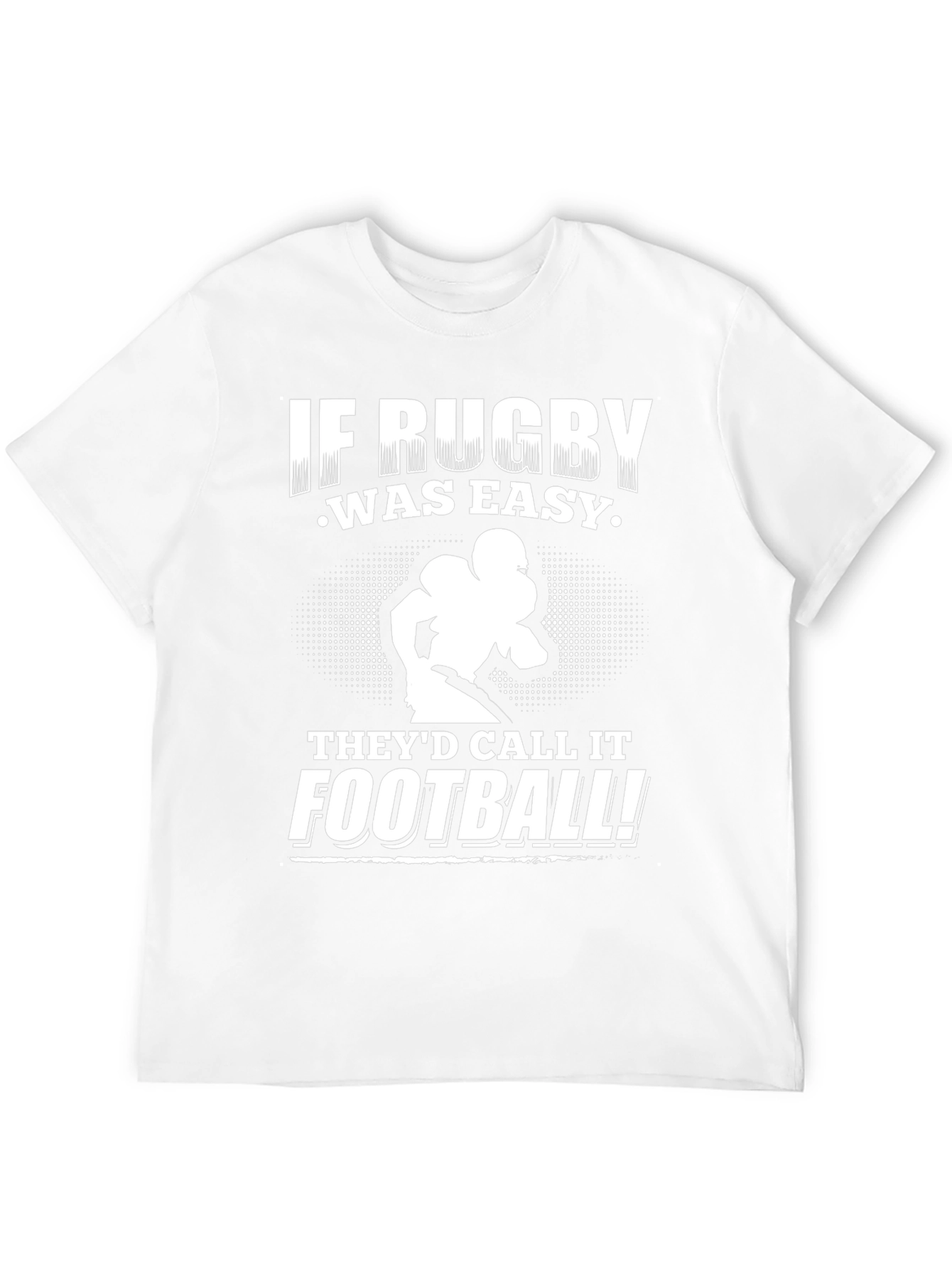 Black Rugby vs. Football T-Shirt view 12
