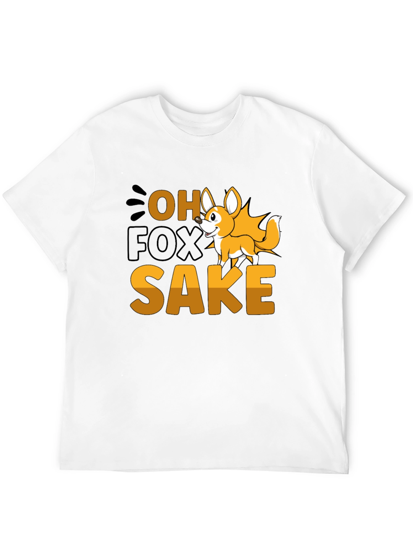 Black Oh Fox Sake T-Shirt - Funny Animal Pun Tee view 12