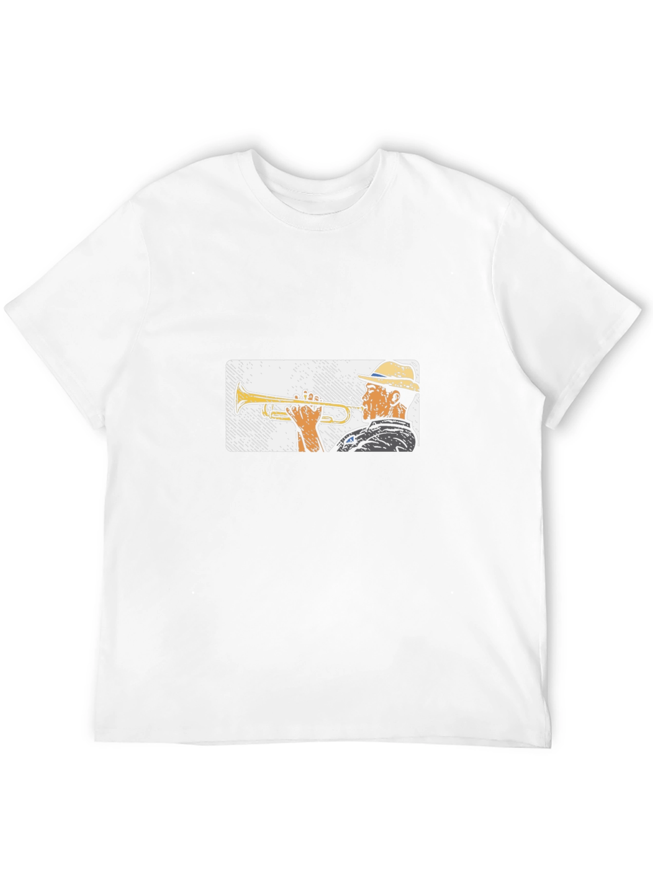 Black Cool Jazz Trumpet Graphic Black T-Shirt view 12