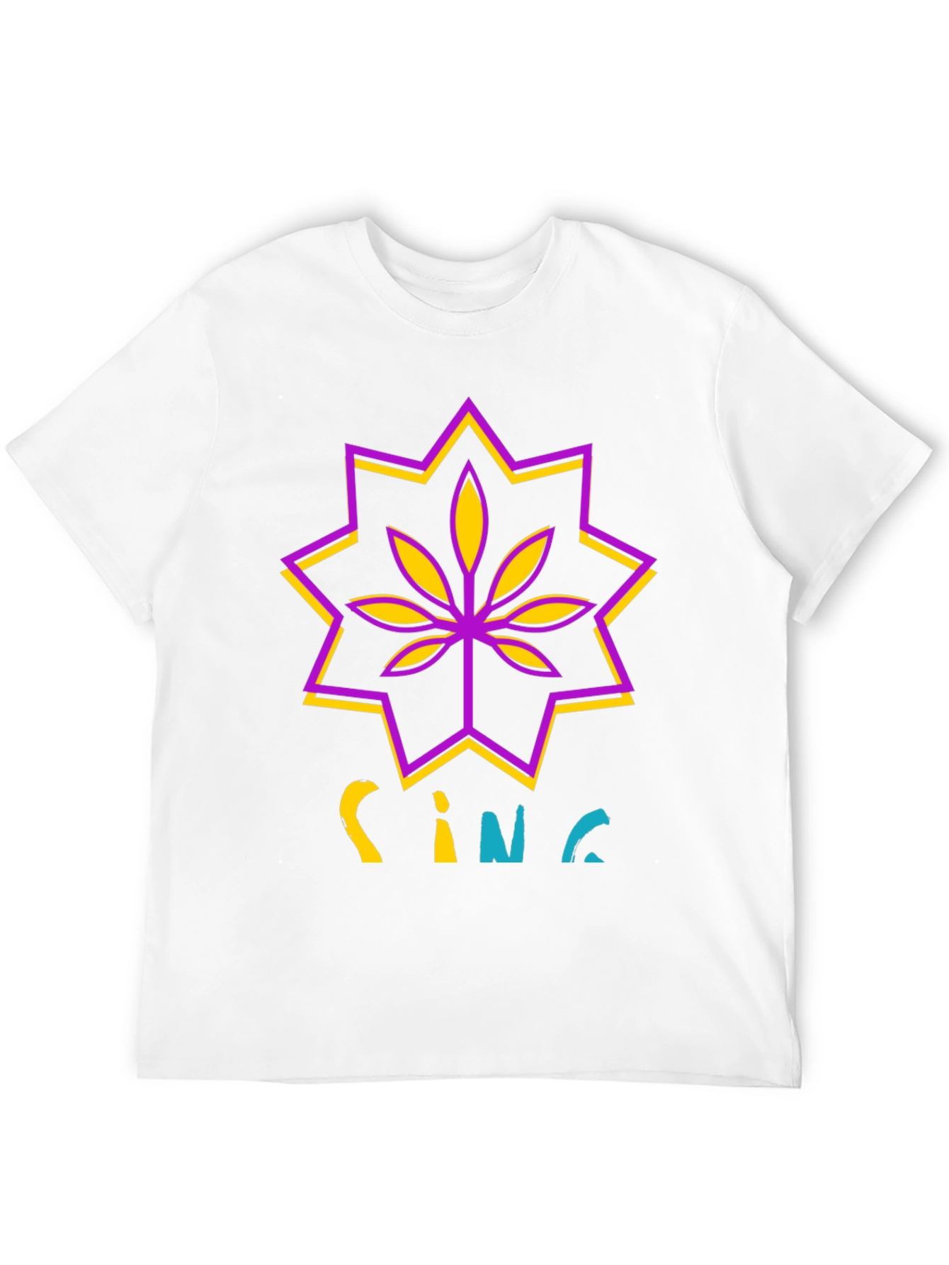 Black Stylish Black T-Shirt with Cannabis-Inspired Graphic Print view 12