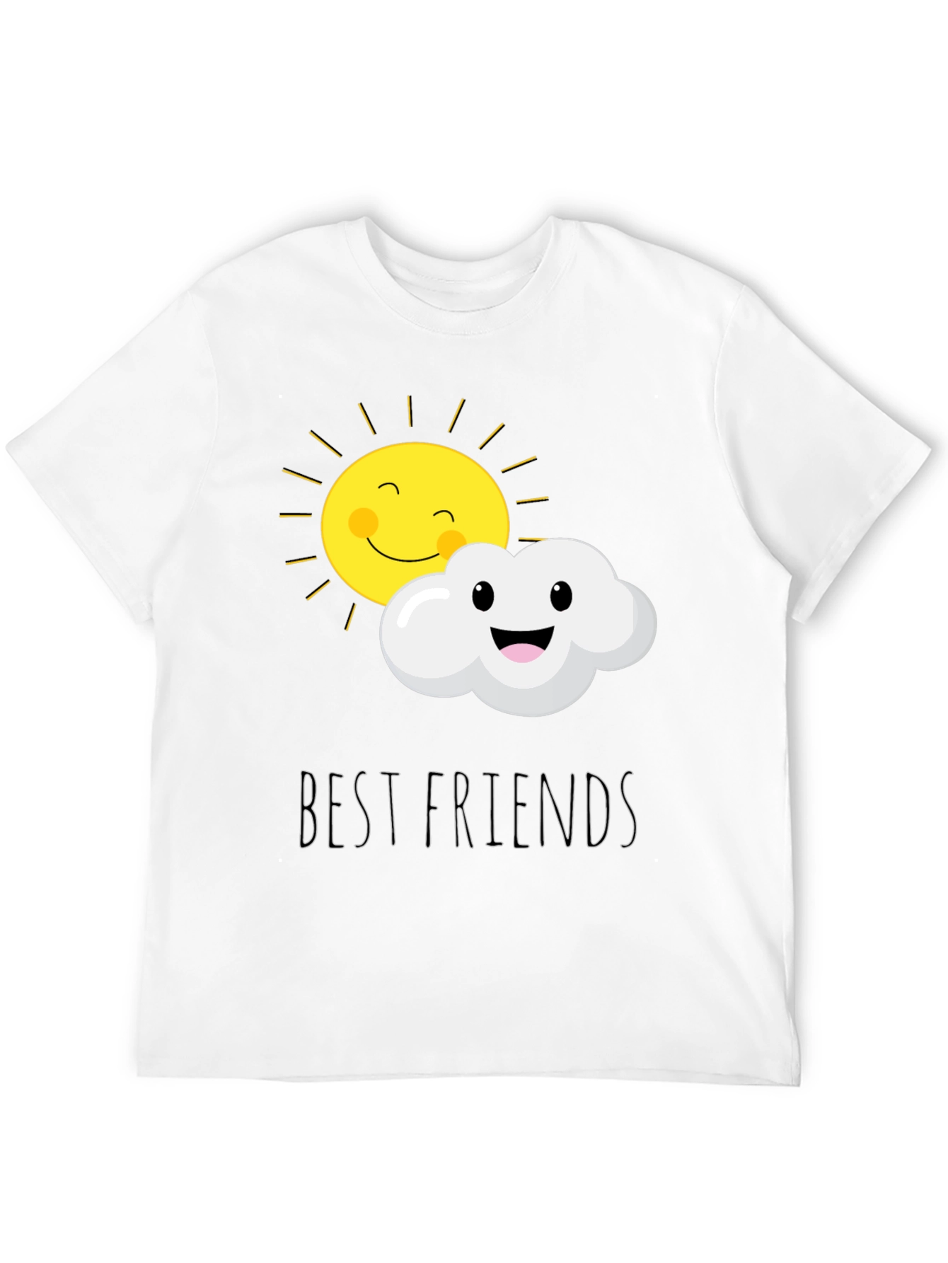 Black Best Friends Sun and Cloud Graphic T-Shirt view 12