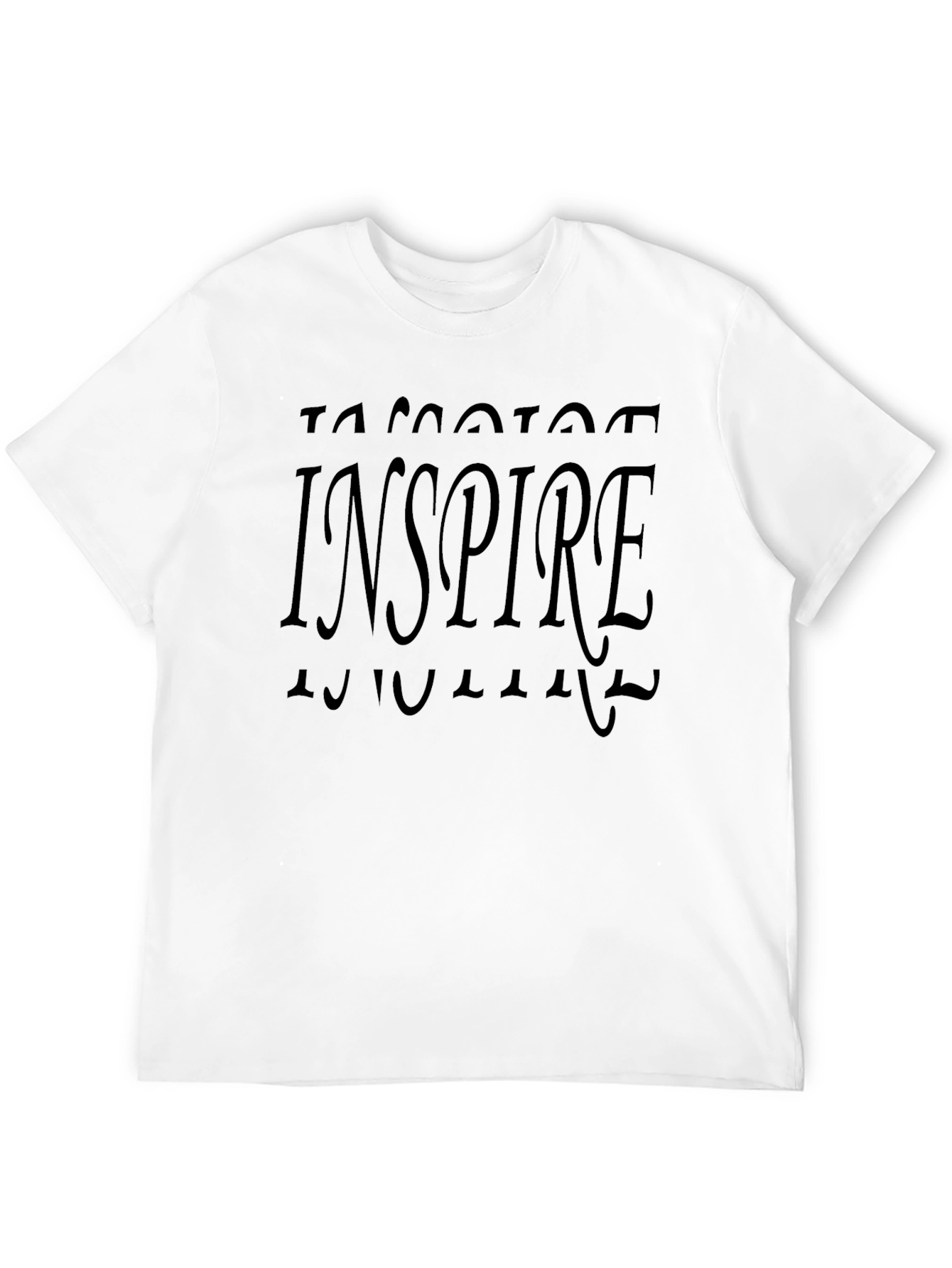 Black Inspire Graphic Print Crew Neck T-Shirt view 12