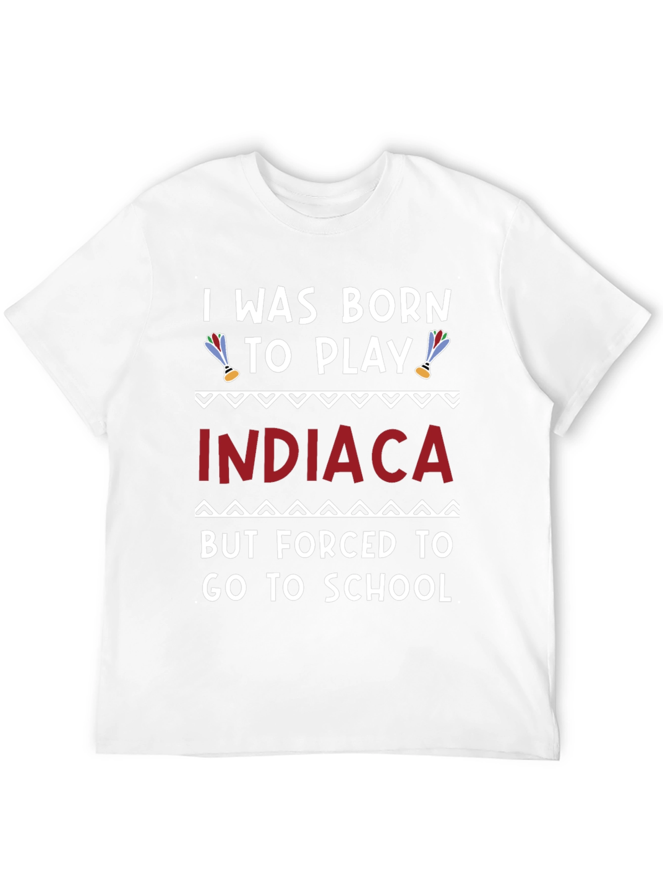 Black Born to Play Indiaca T-Shirt view 12