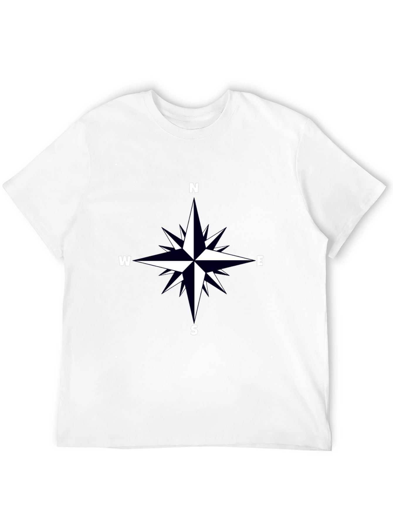 Black Compass Rose Graphic Tee - Black view 12
