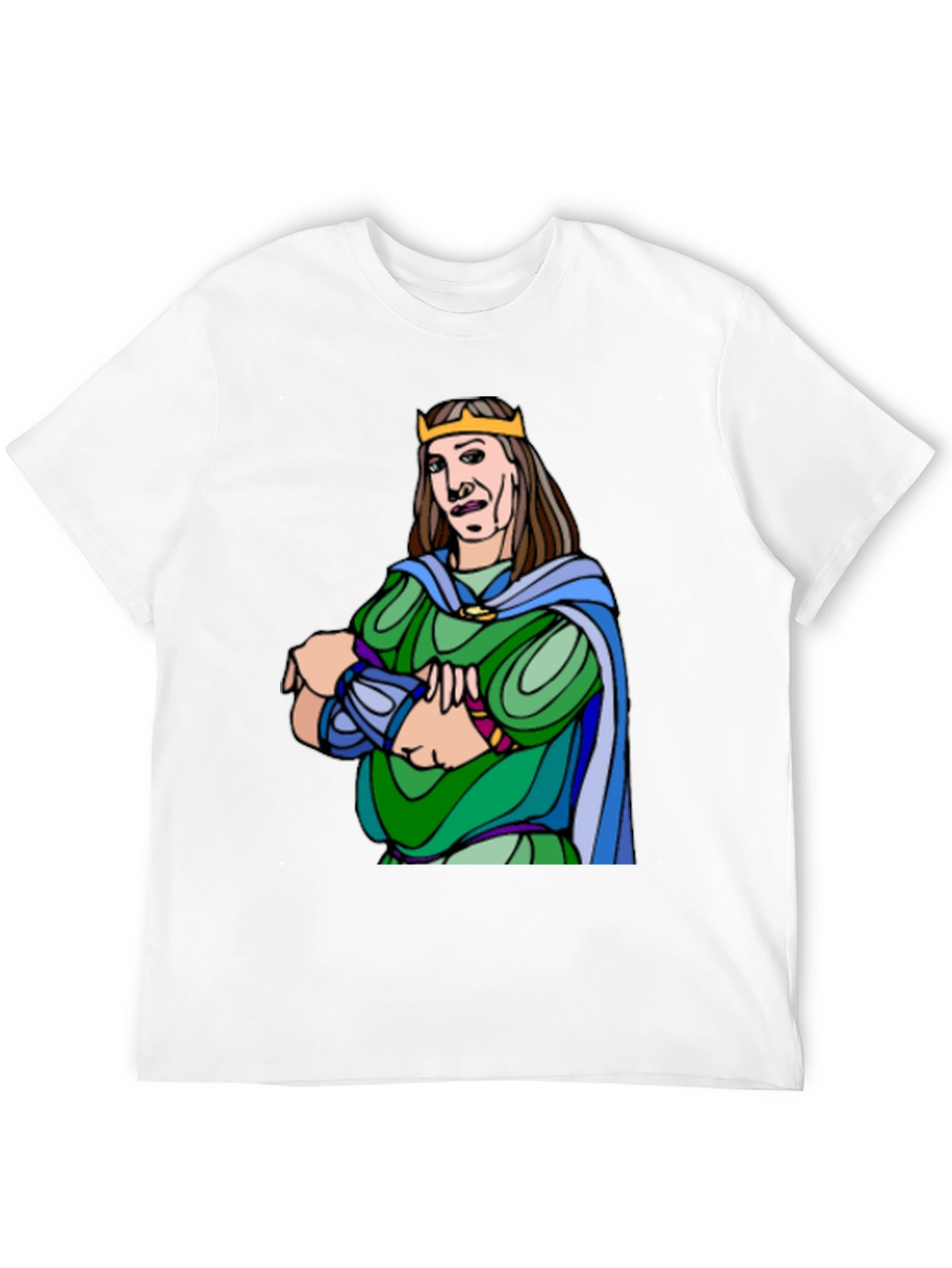 Black King Cartoon Graphic Tee - Black view 12