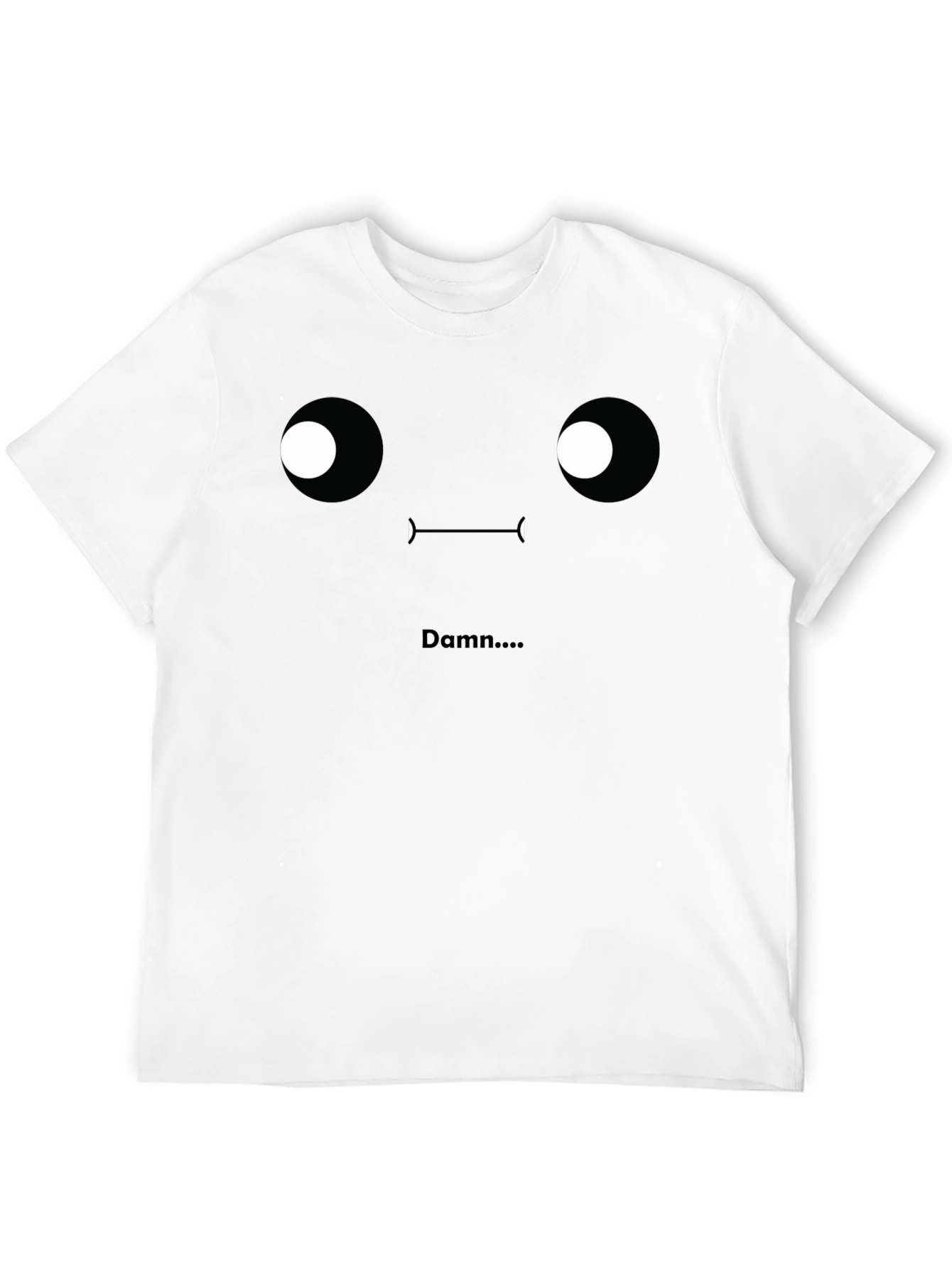 Black Damn T-Shirt - Funny Face Graphic Tee - Black view 12