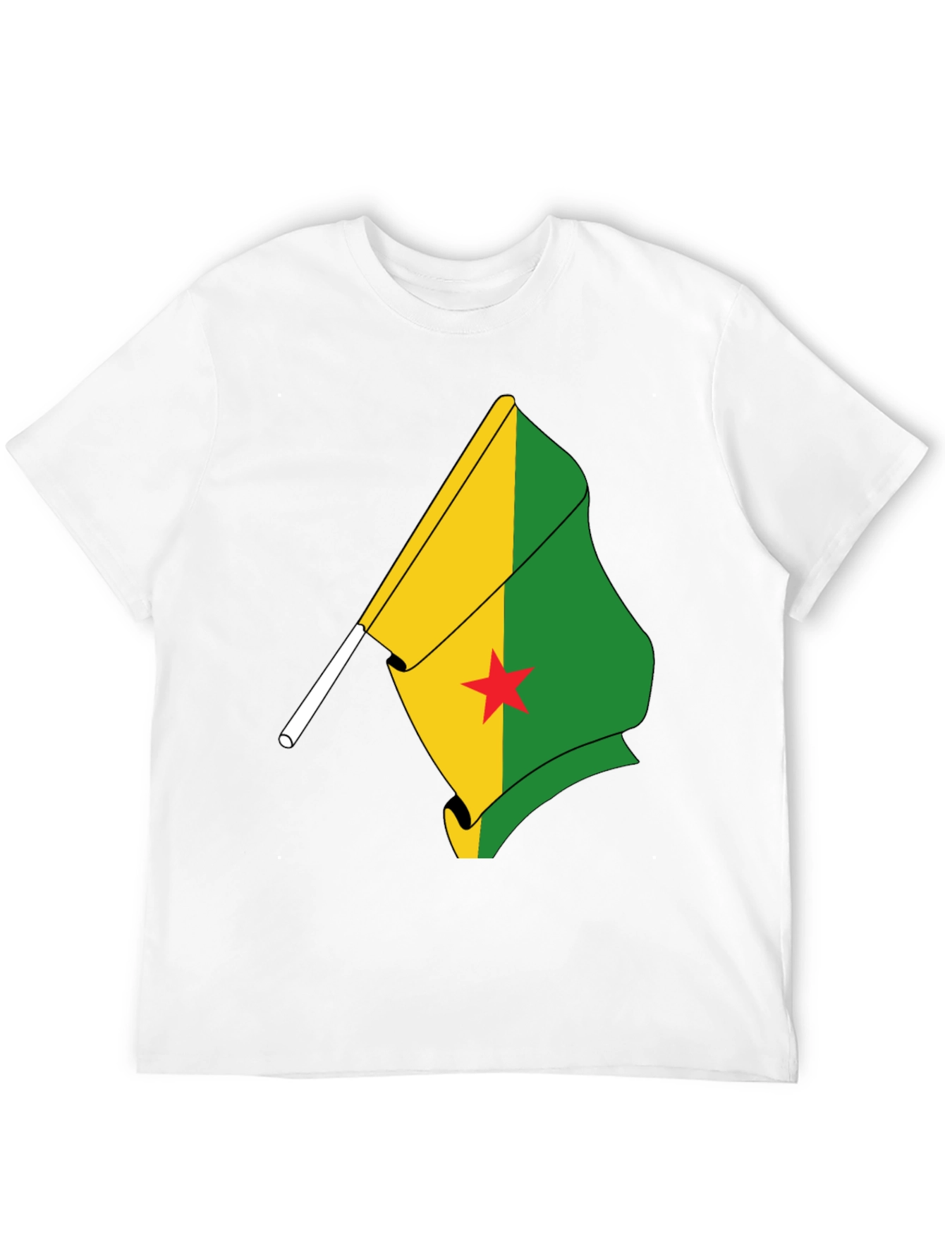 Black French Guiana Flag T-Shirt - Black view 12