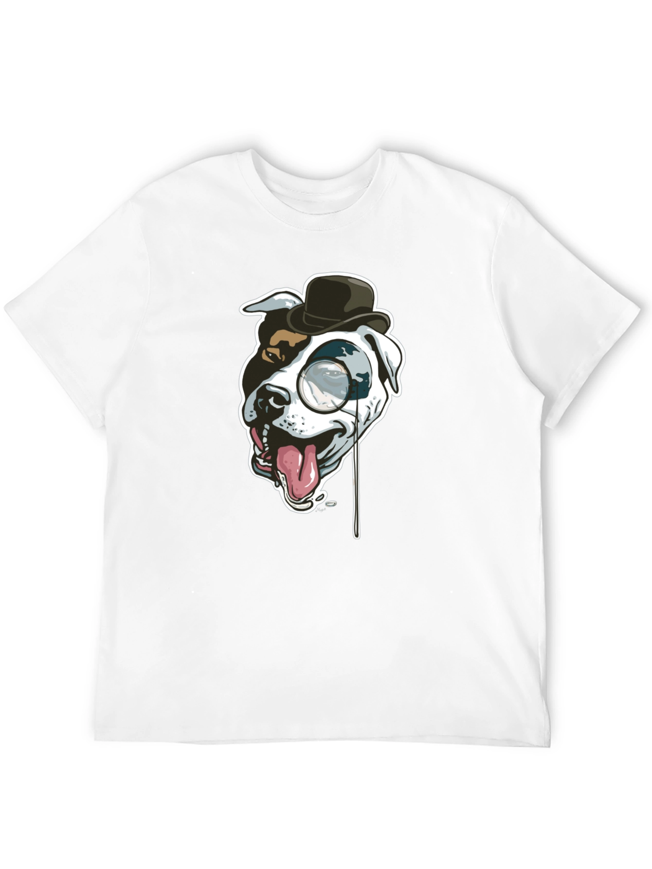 Black Dog with Monocle Graphic Tee view 12