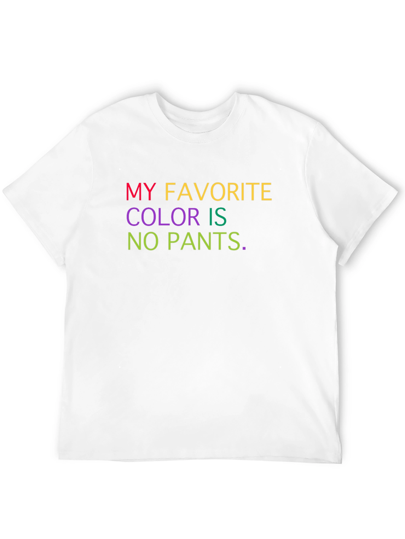 Black Humorous "No Pants" Graphic Tee view 12