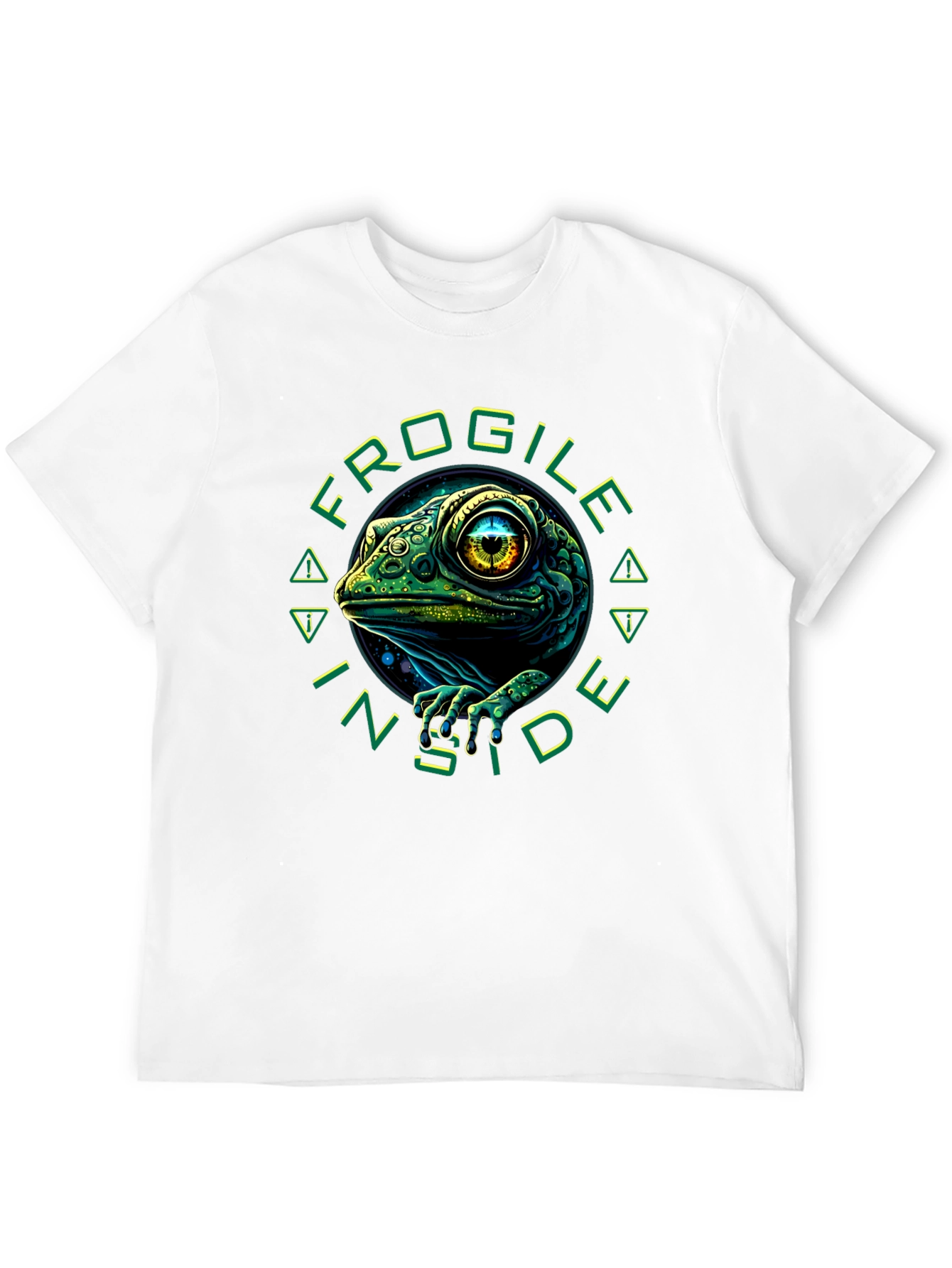 Black FROGile Inside T-Shirt - Unique Graphic Tee view 12