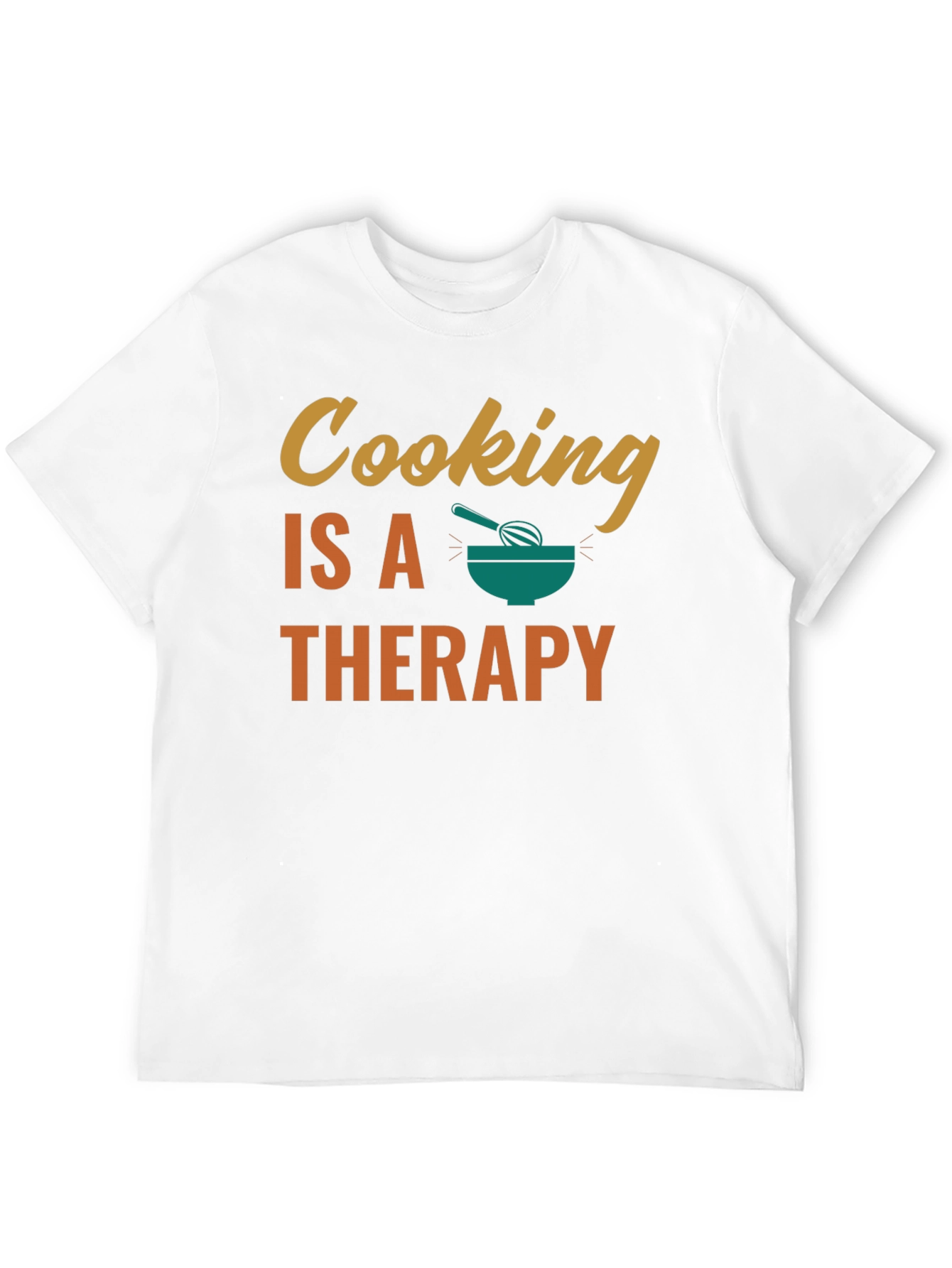 Black Cooking is Therapy T-Shirt - Black Cotton Tee view 12